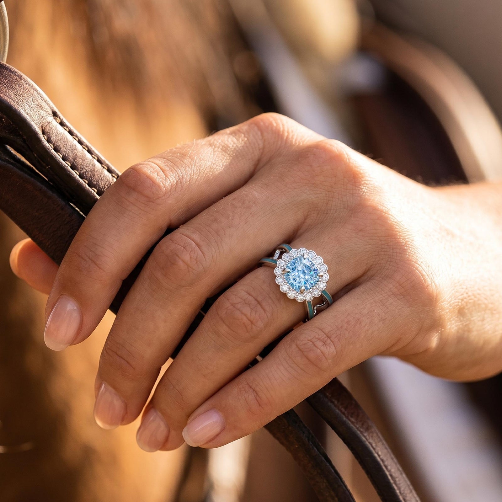 Aureli Bloom Ring - Aquamarine