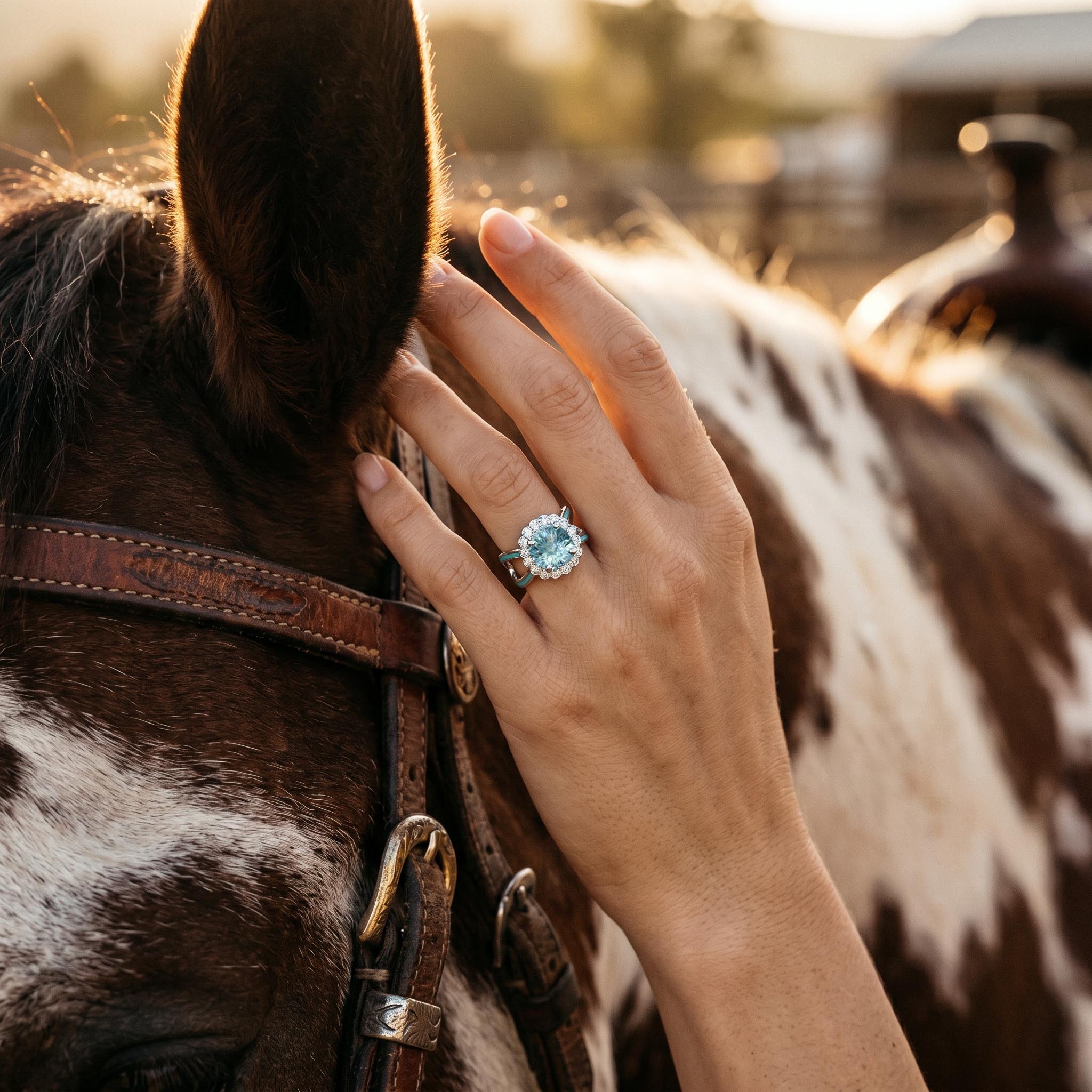 Aureli Bloom Ring - Aquamarine