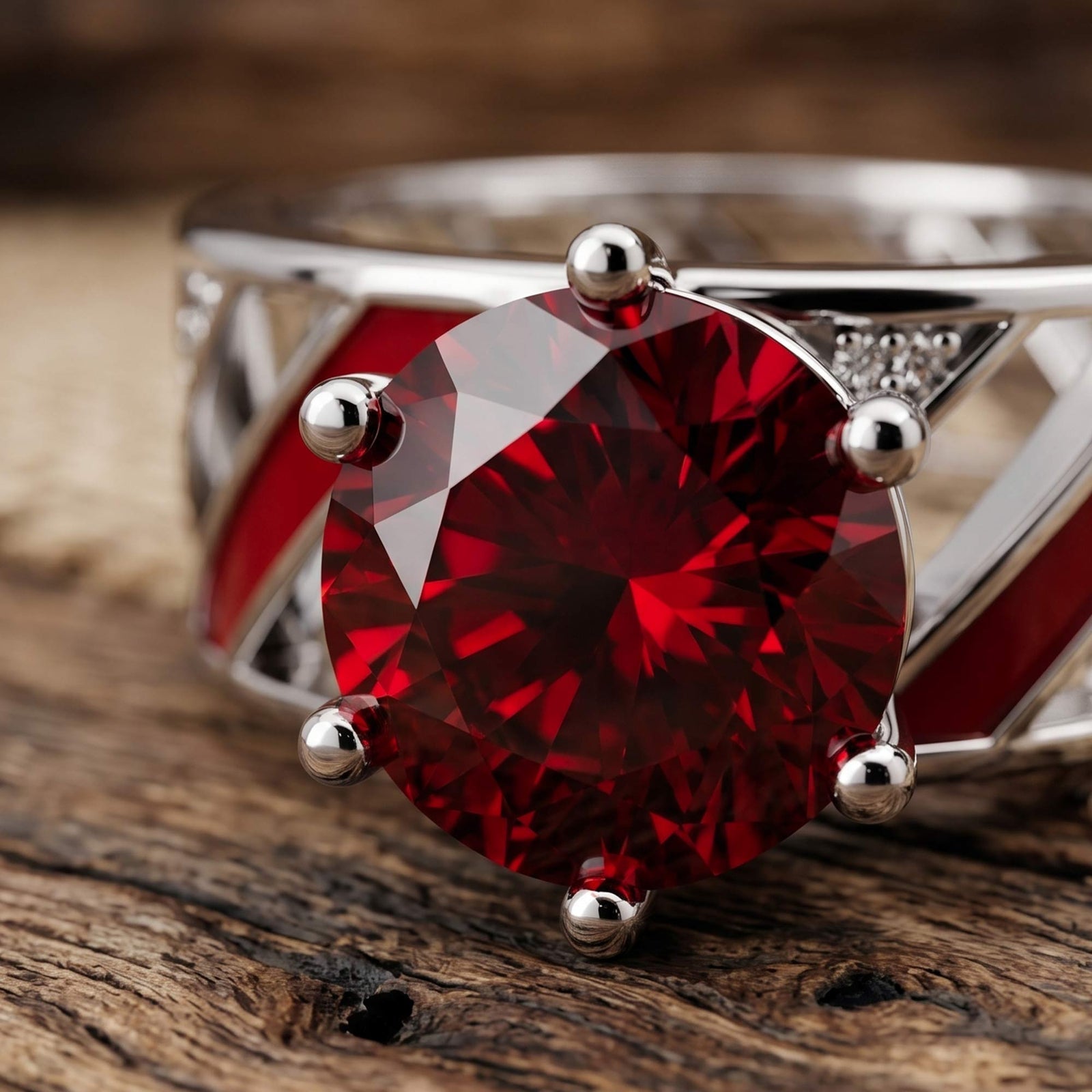 Aurora Veil Ring - Ruby