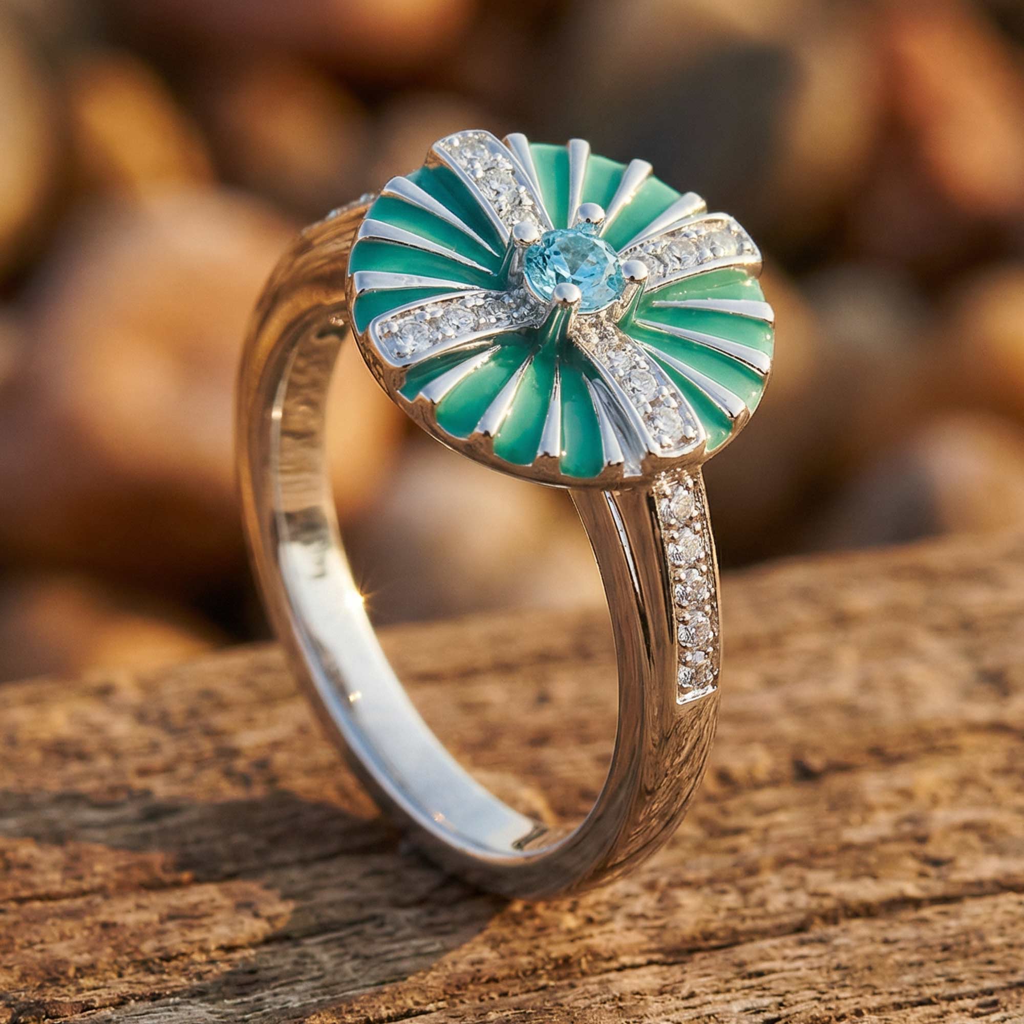 Azure Compass Ring