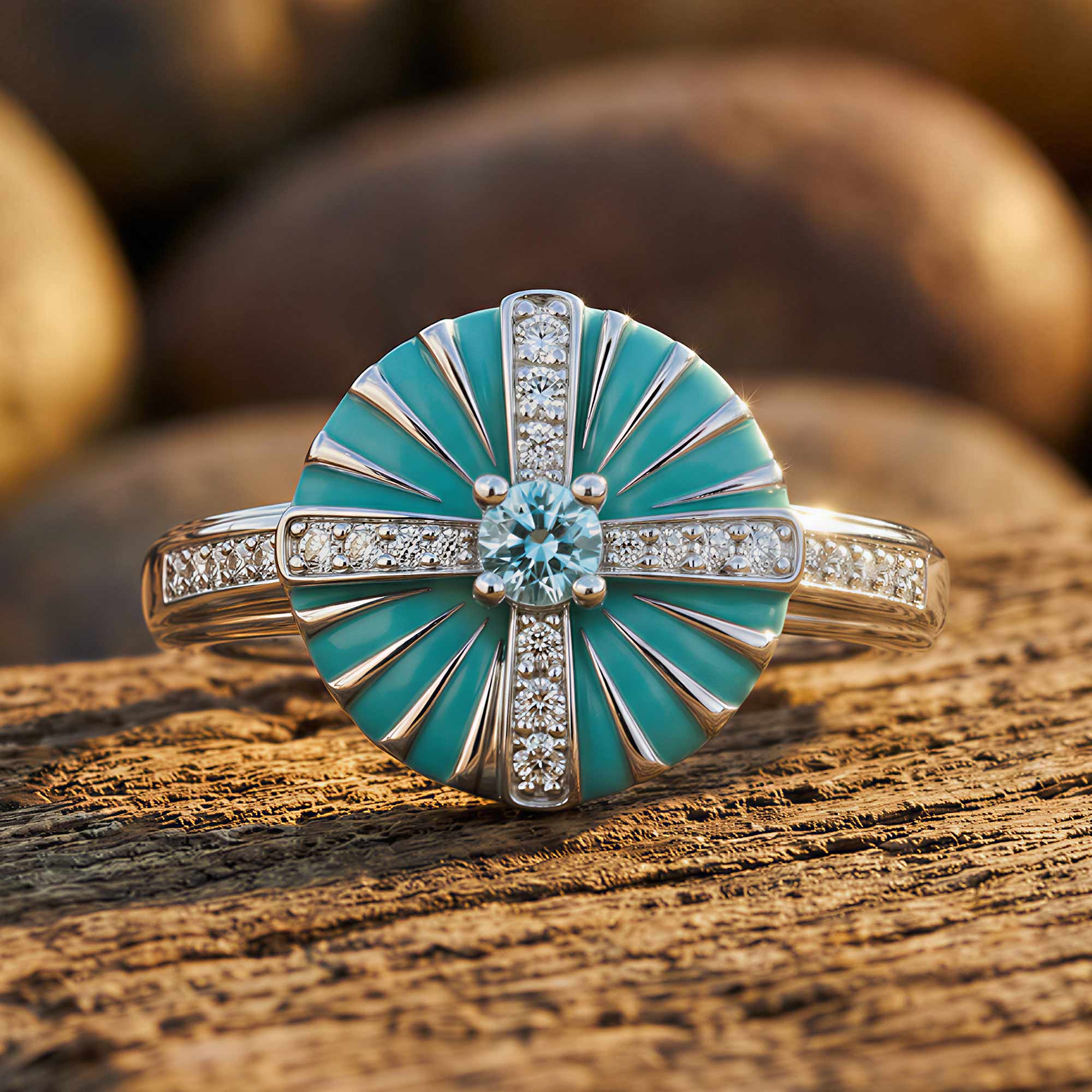 Azure Compass Ring