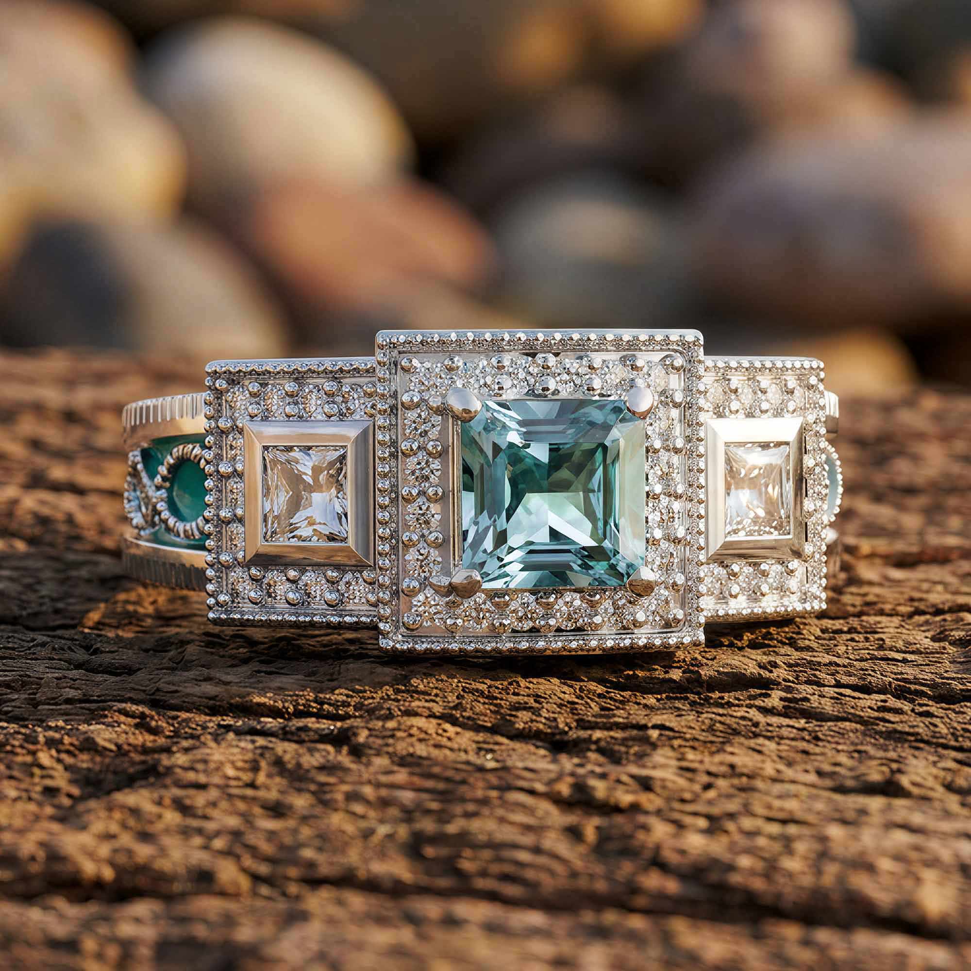 Azure Lighthouse Ring - Aquamarine