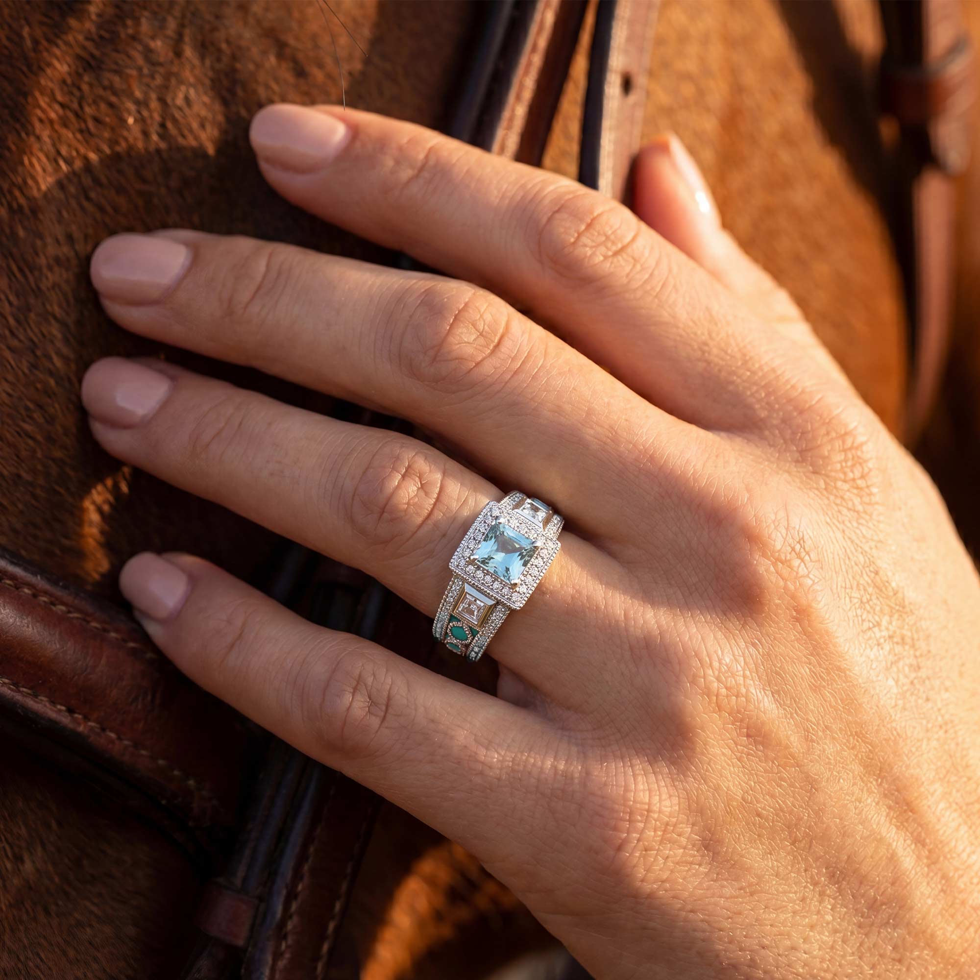 Azure Lighthouse Ring - Aquamarine