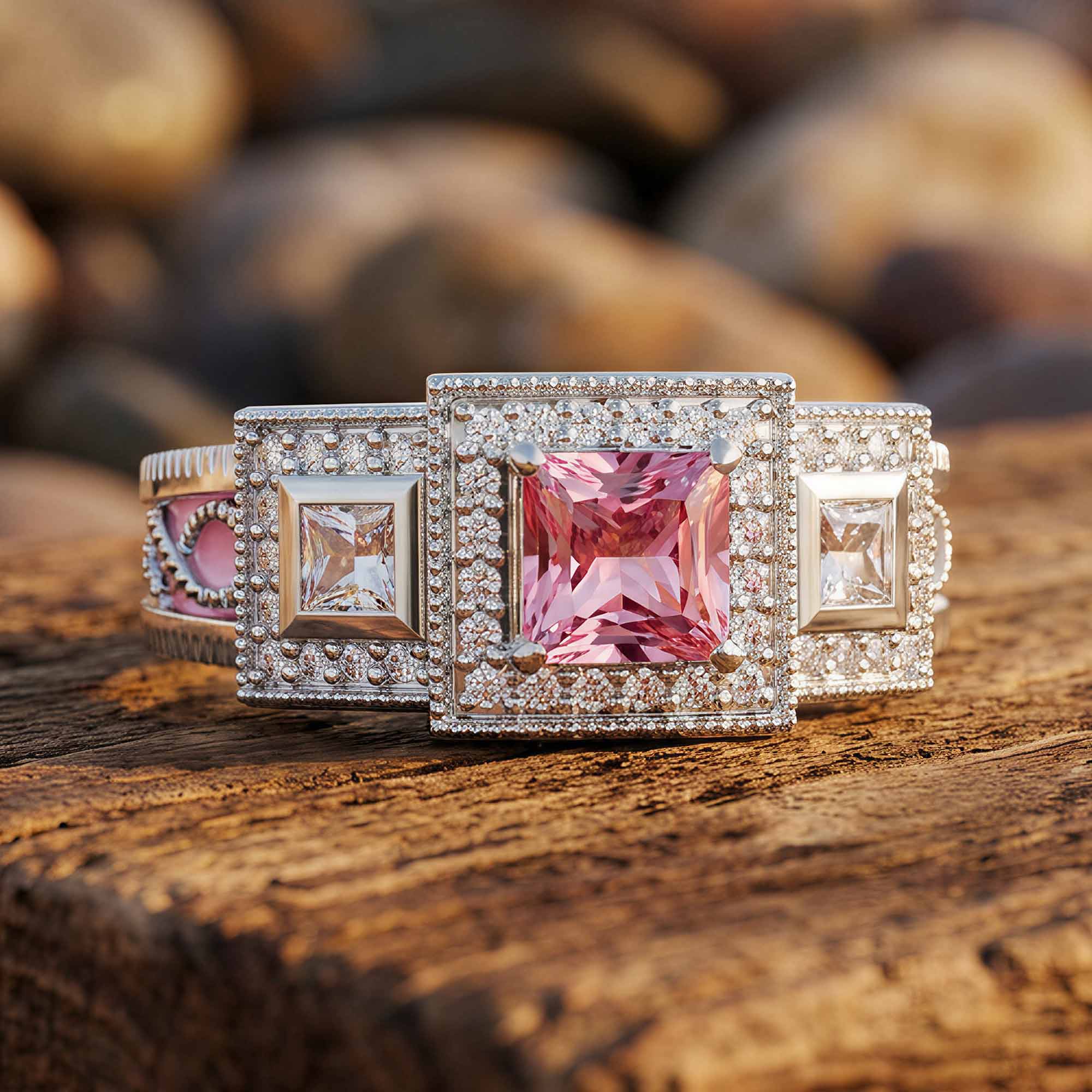 Azure Lighthouse Ring - Rose Quartz