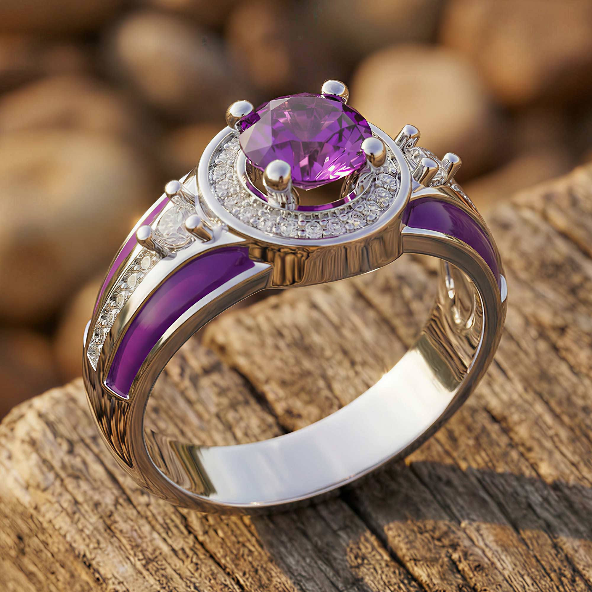 Brave Belt Ring - Amethyst