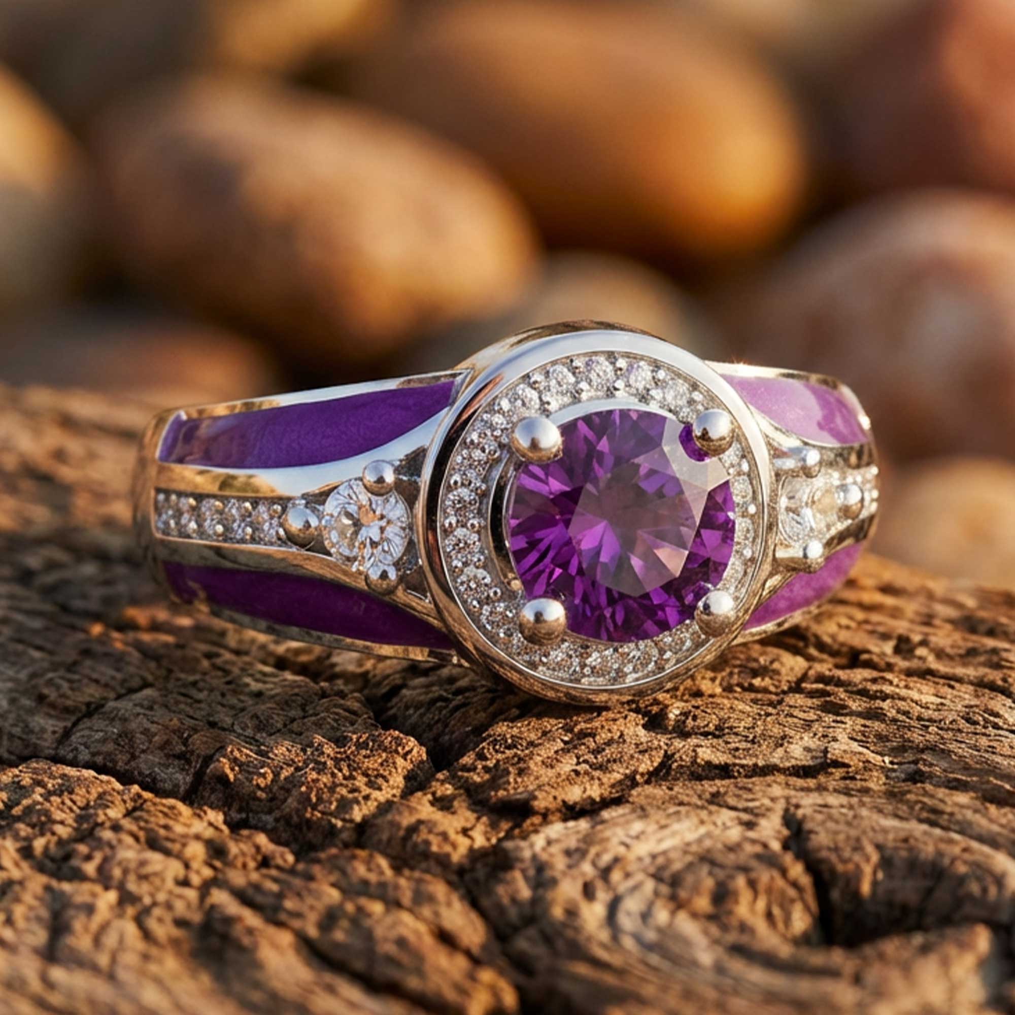 Brave Belt Ring - Amethyst