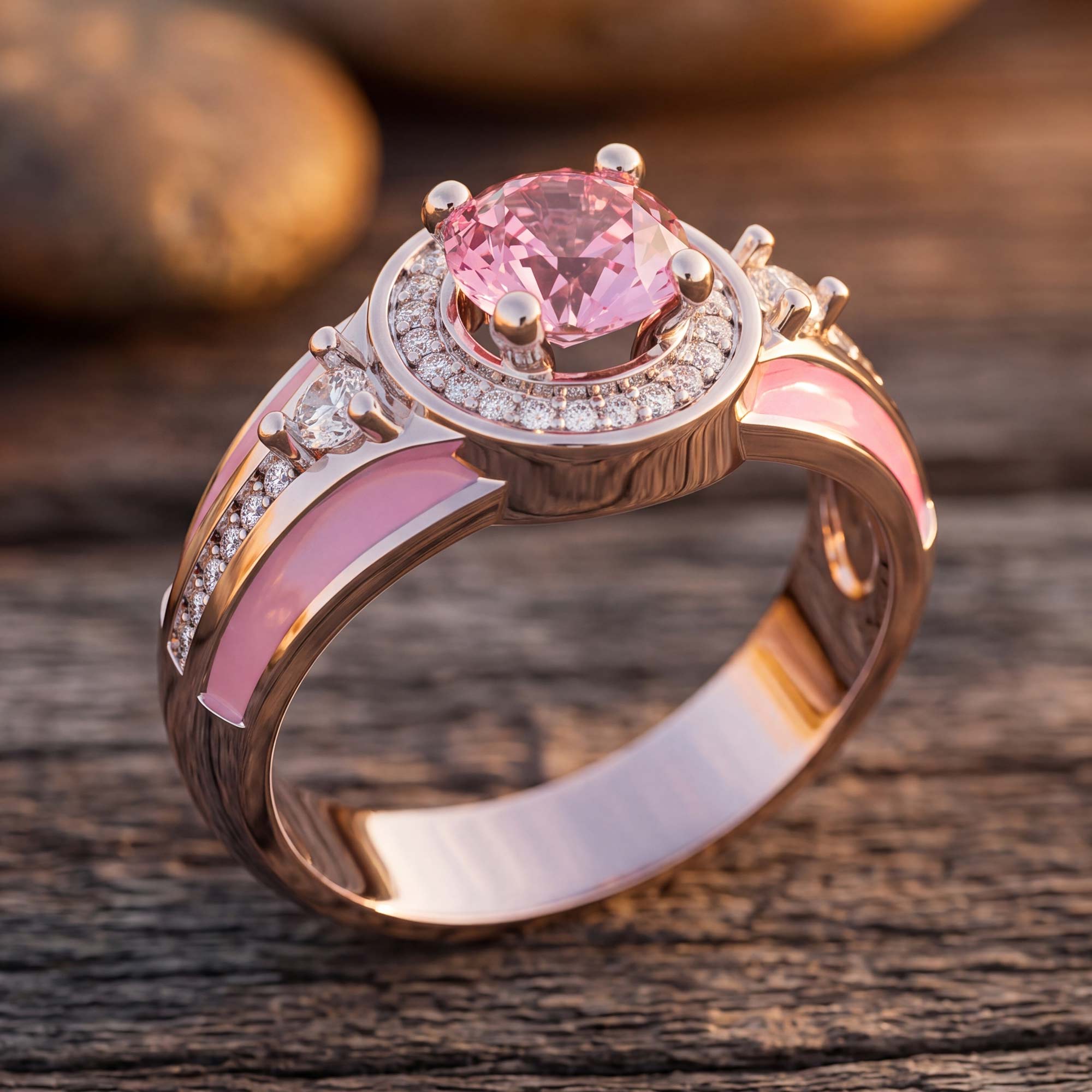 Brave Belt Ring - Rose Quartz