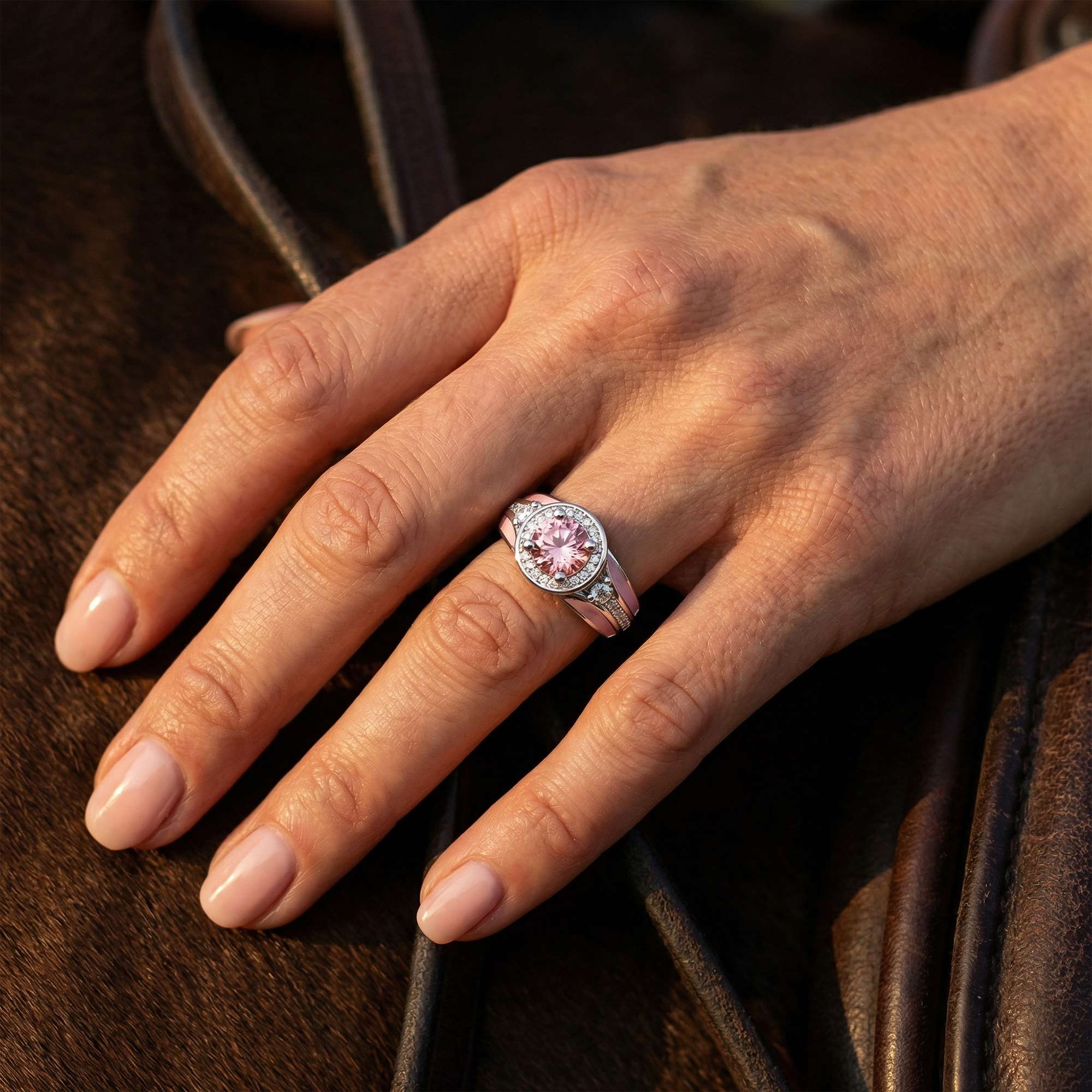 Brave Belt Ring - Rose Quartz