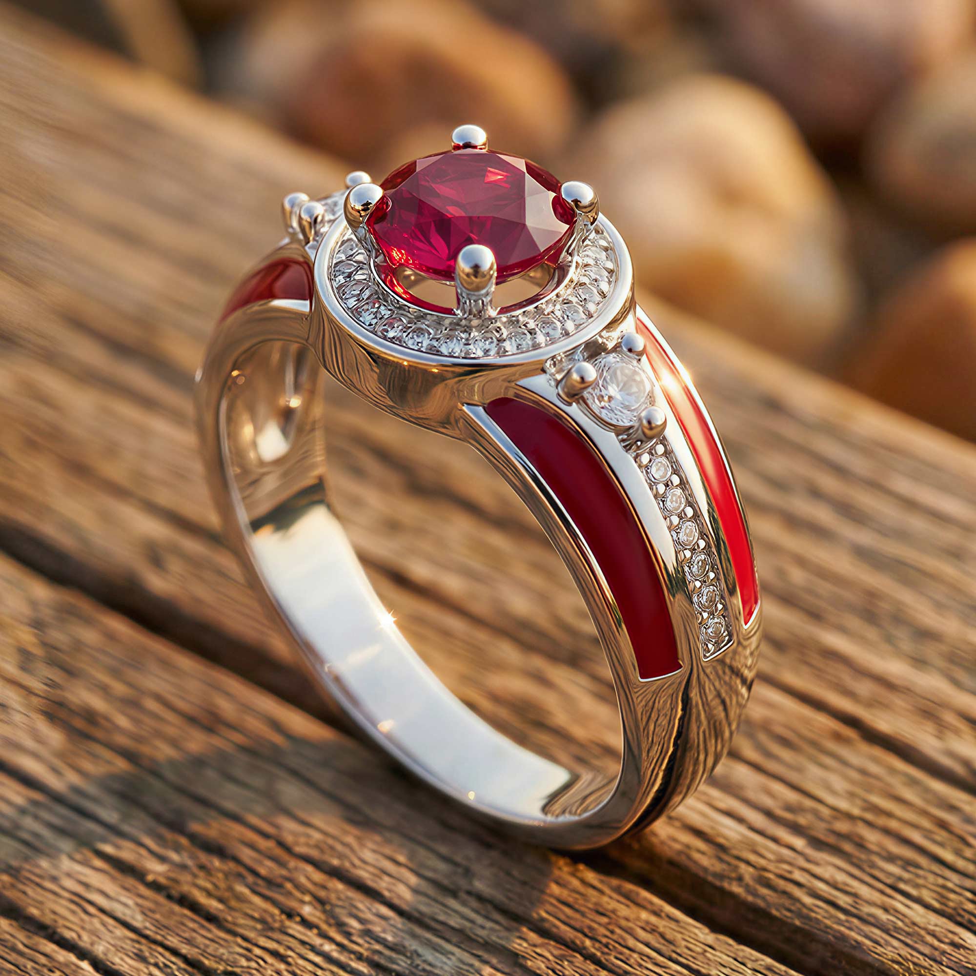 Brave Belt Ring - Ruby