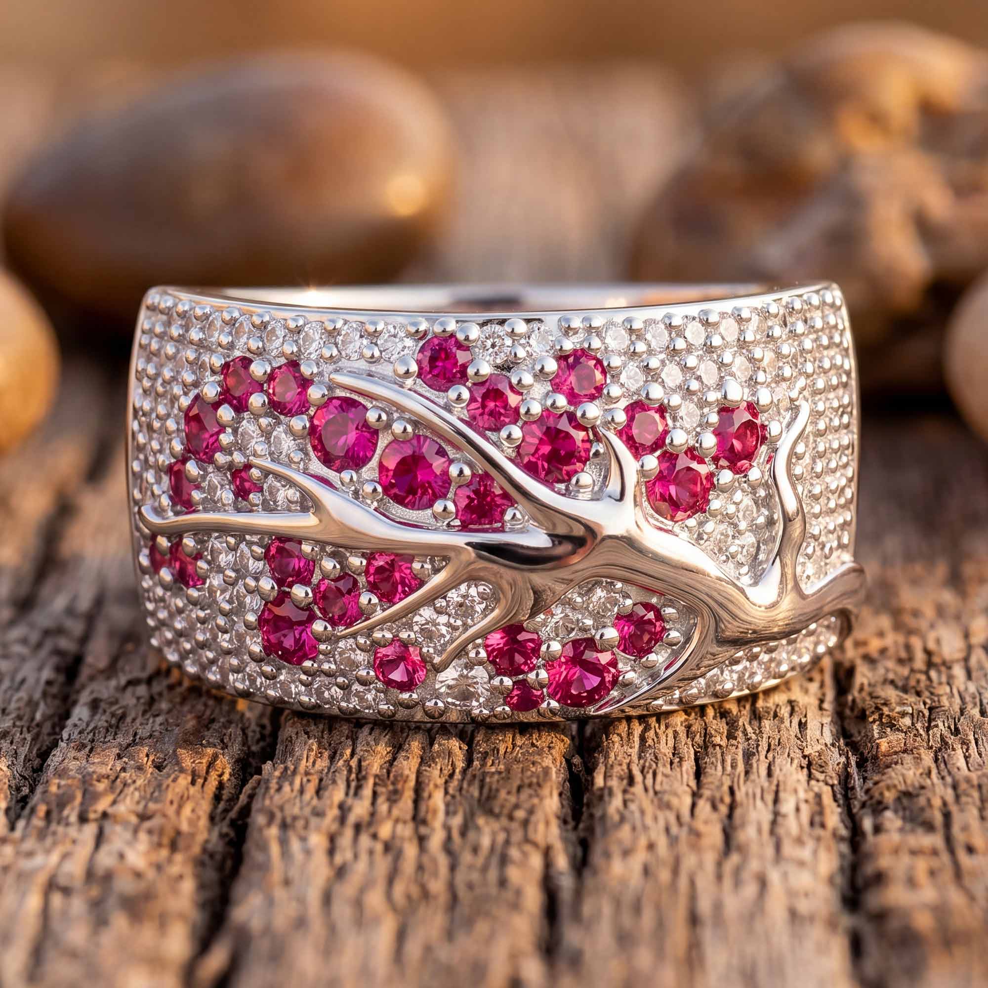 Bubblewaltz Ring - Ruby