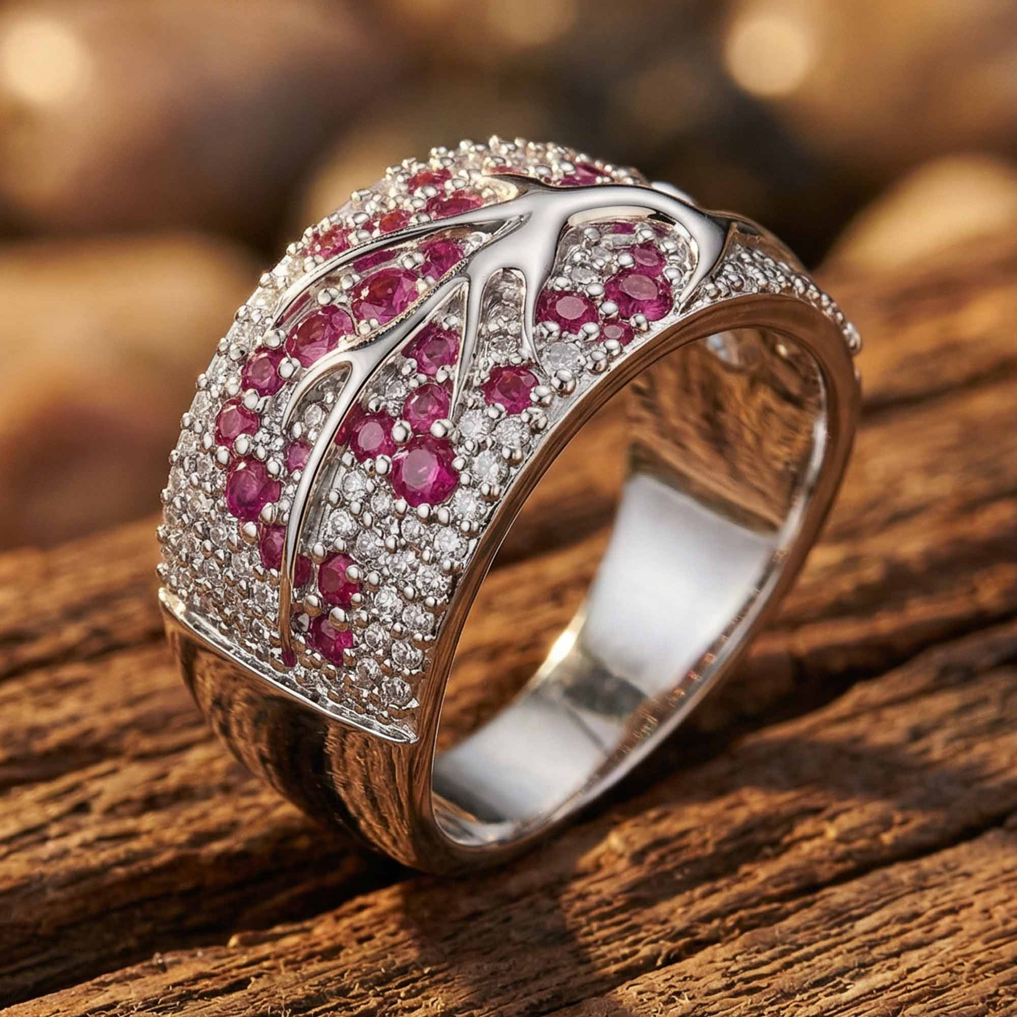 Bubblewaltz Ring - Ruby