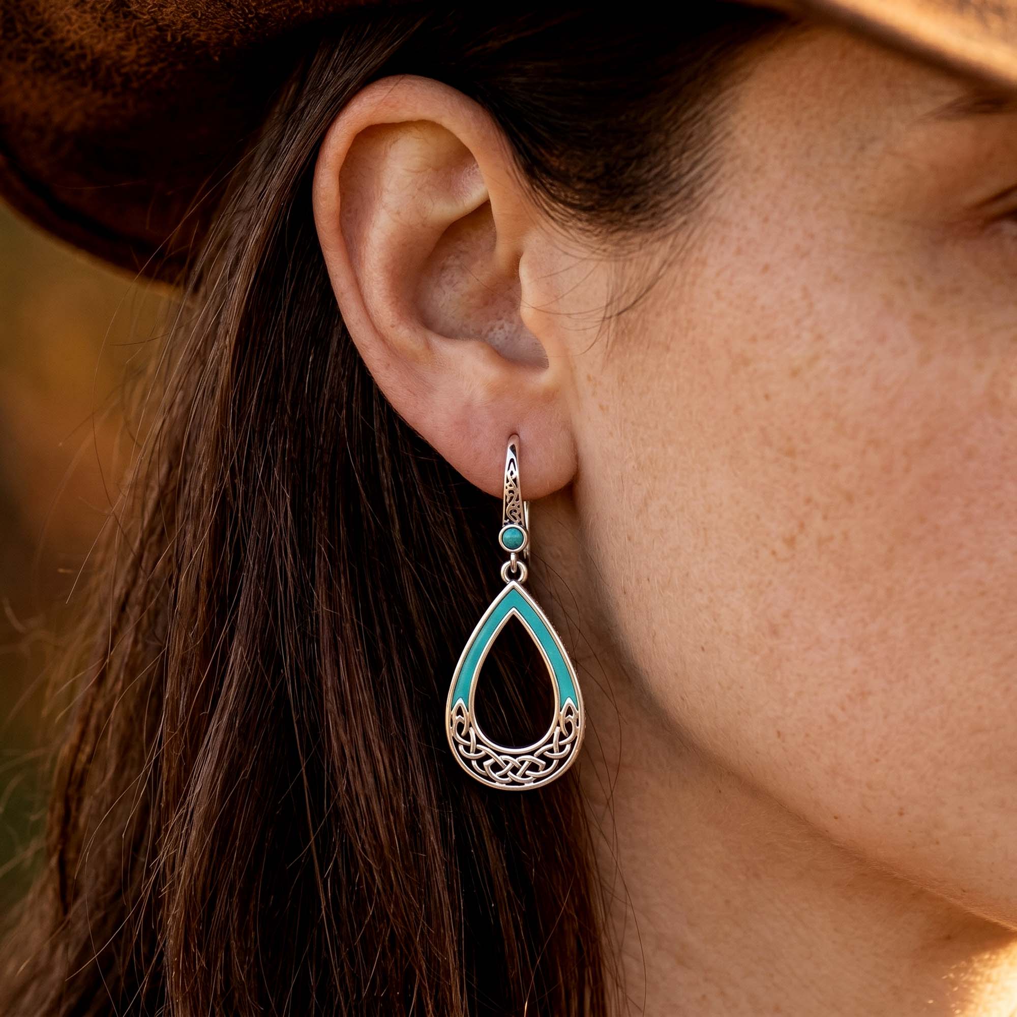 Canyon Teardrop Earrings - Turquoise
