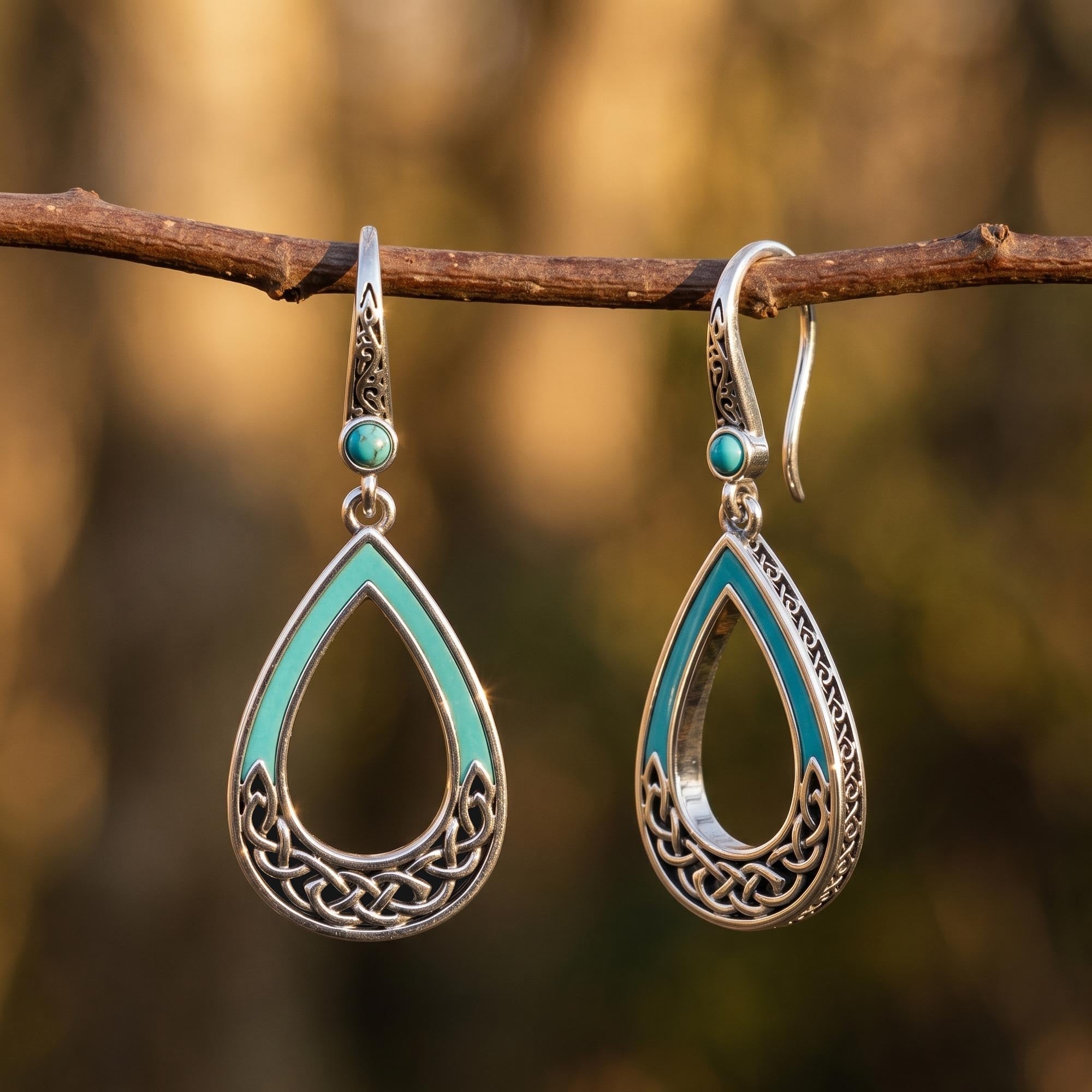 Canyon Teardrop Earrings - Turquoise