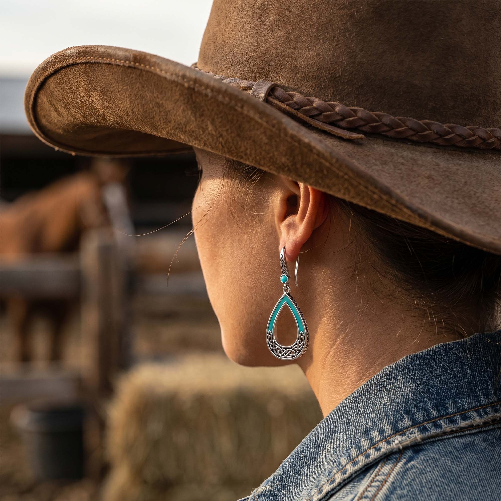 Canyon Teardrop Earrings - Turquoise