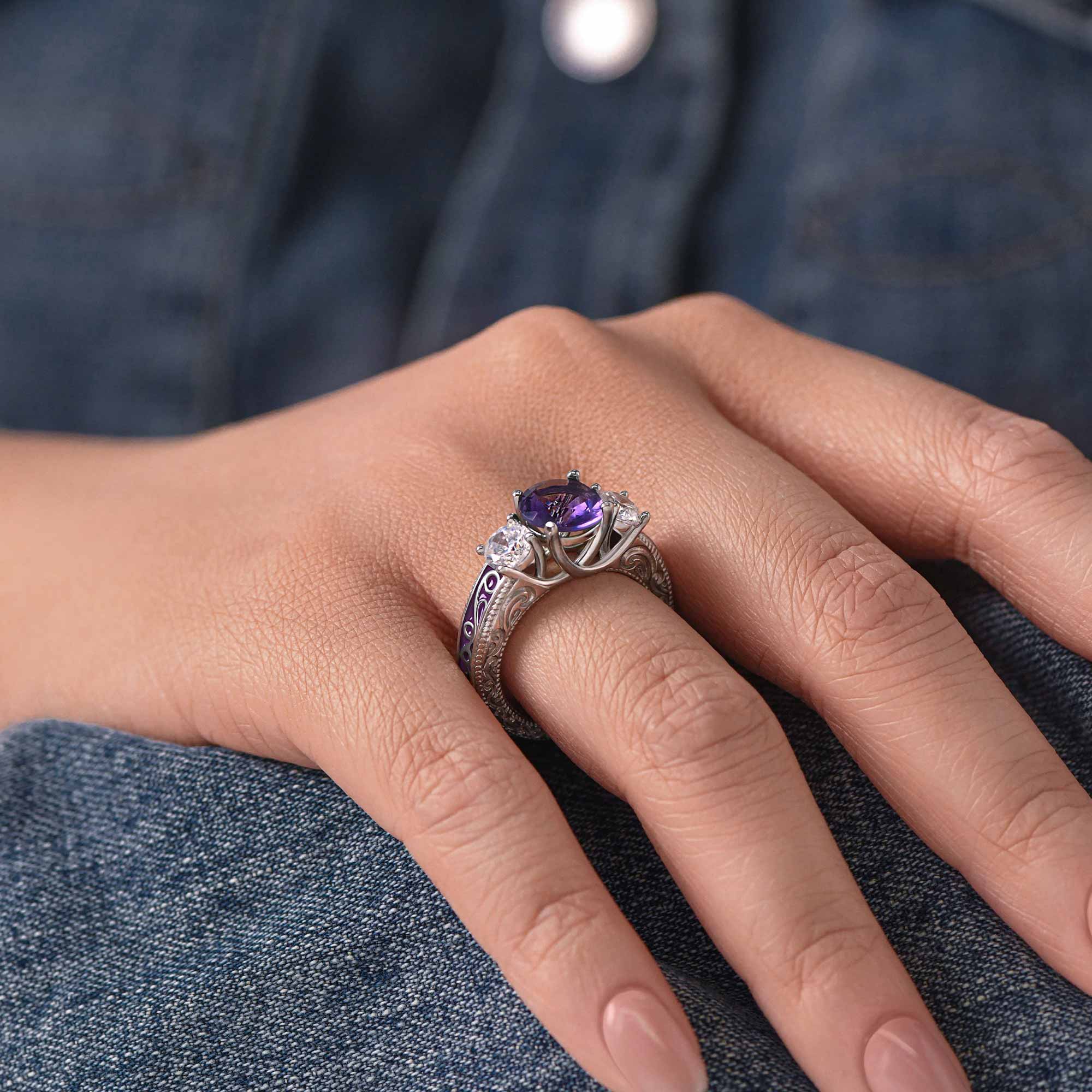 Century Romance Ring - Amethyst
