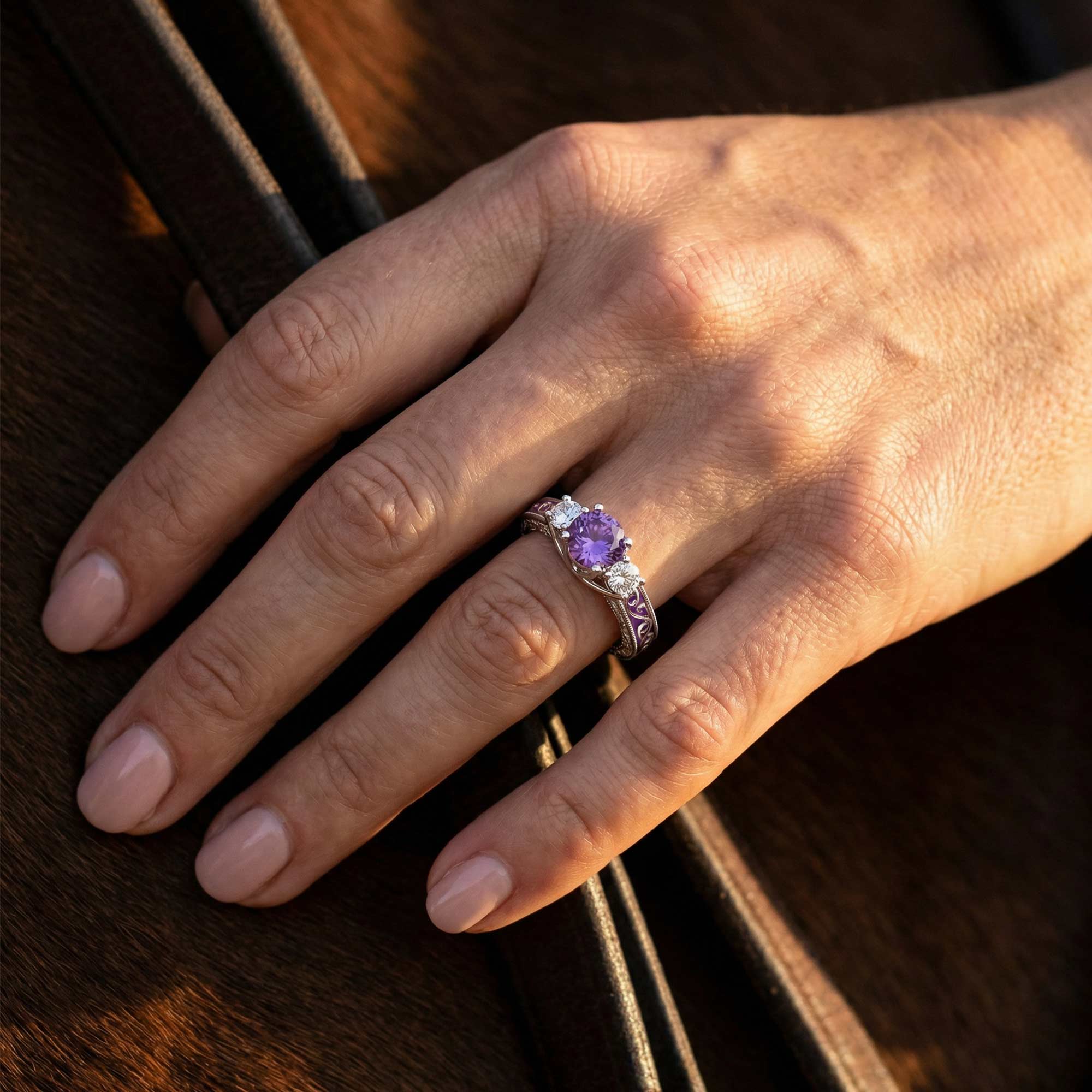 Century Romance Ring - Amethyst