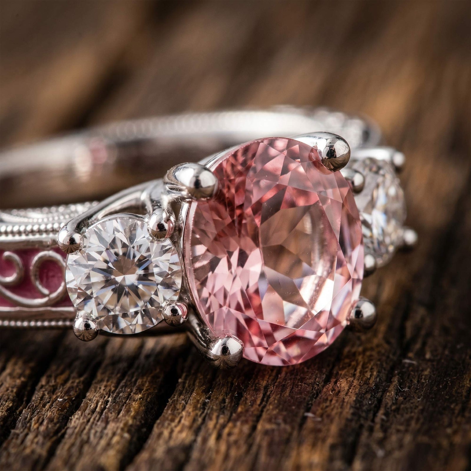 Century Romance Ring - Rose Quartz