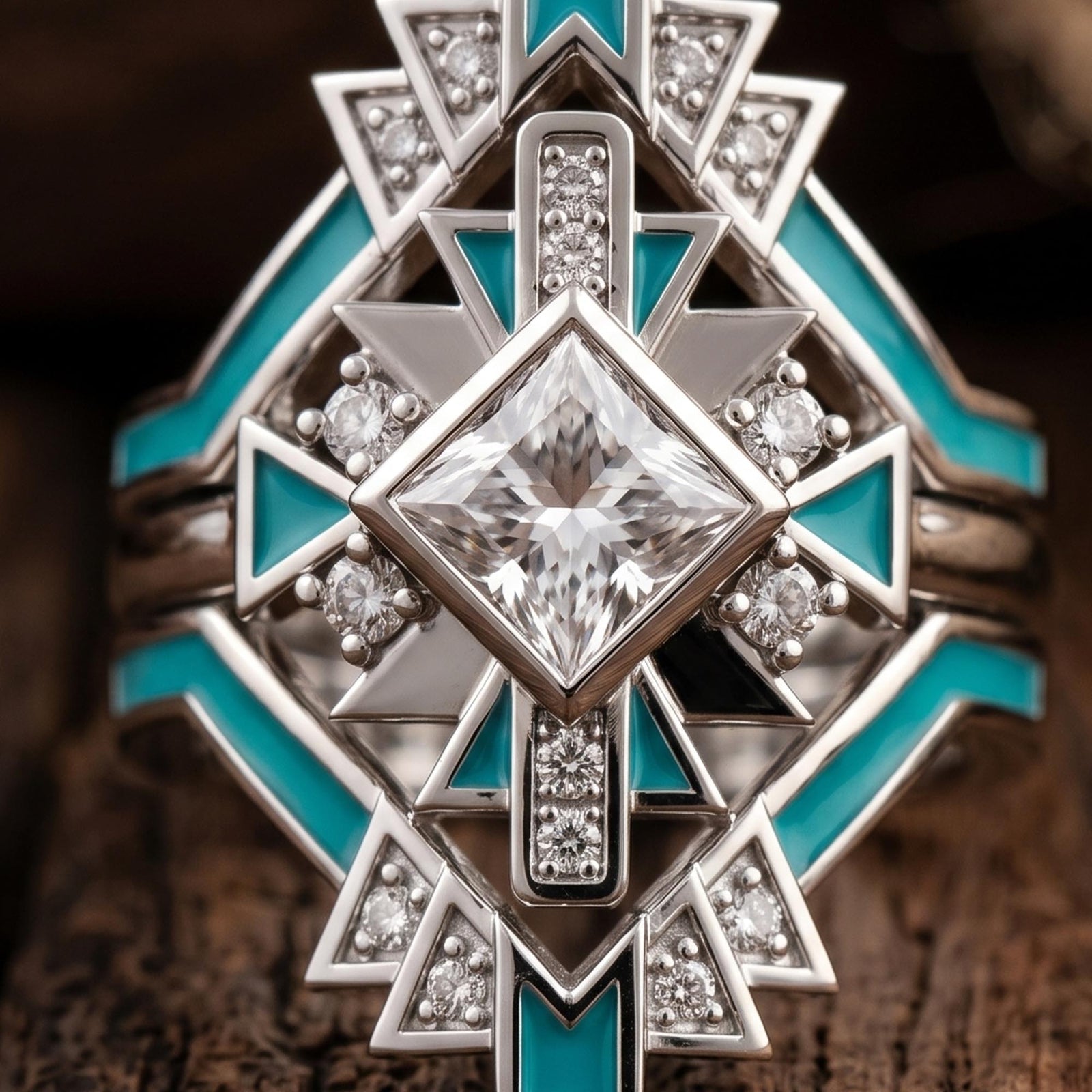 Chief's Crown Ring - Moissanite