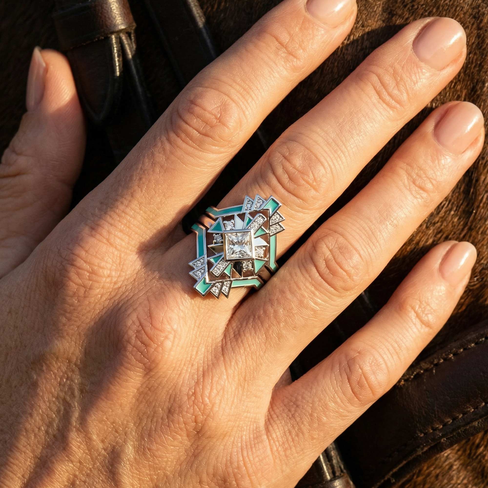 Chief's Crown Ring - Moissanite