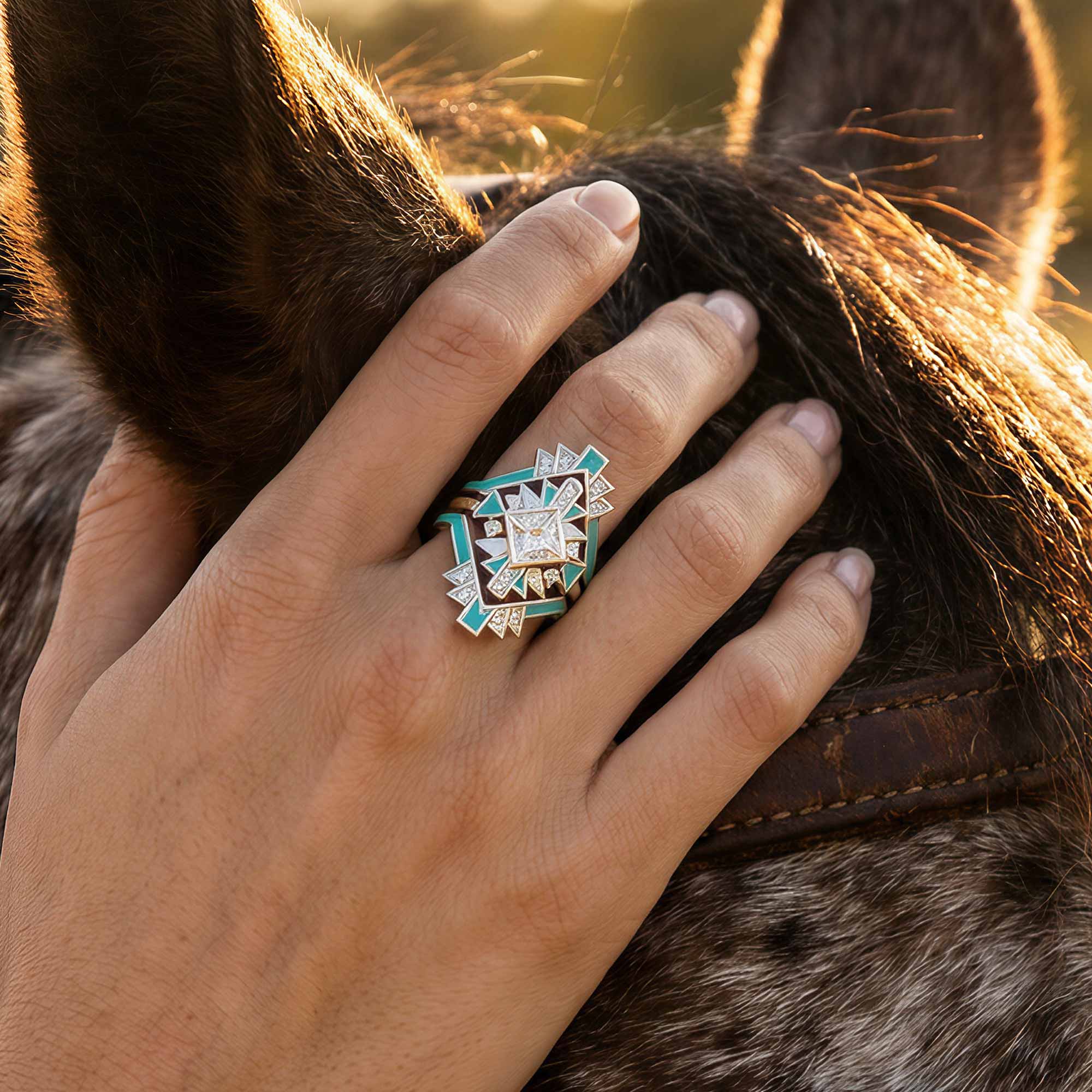 Chief's Crown Ring - Moissanite