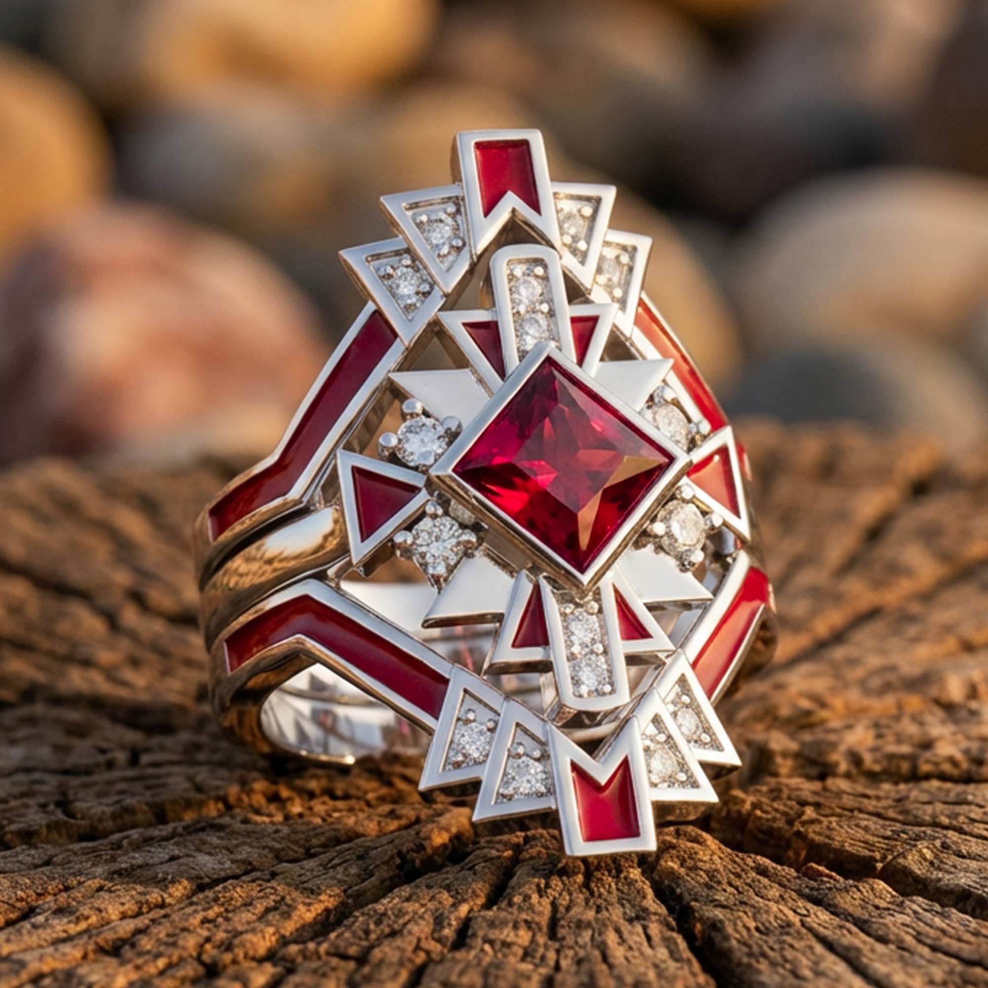 Chief's Crown Ring - Ruby