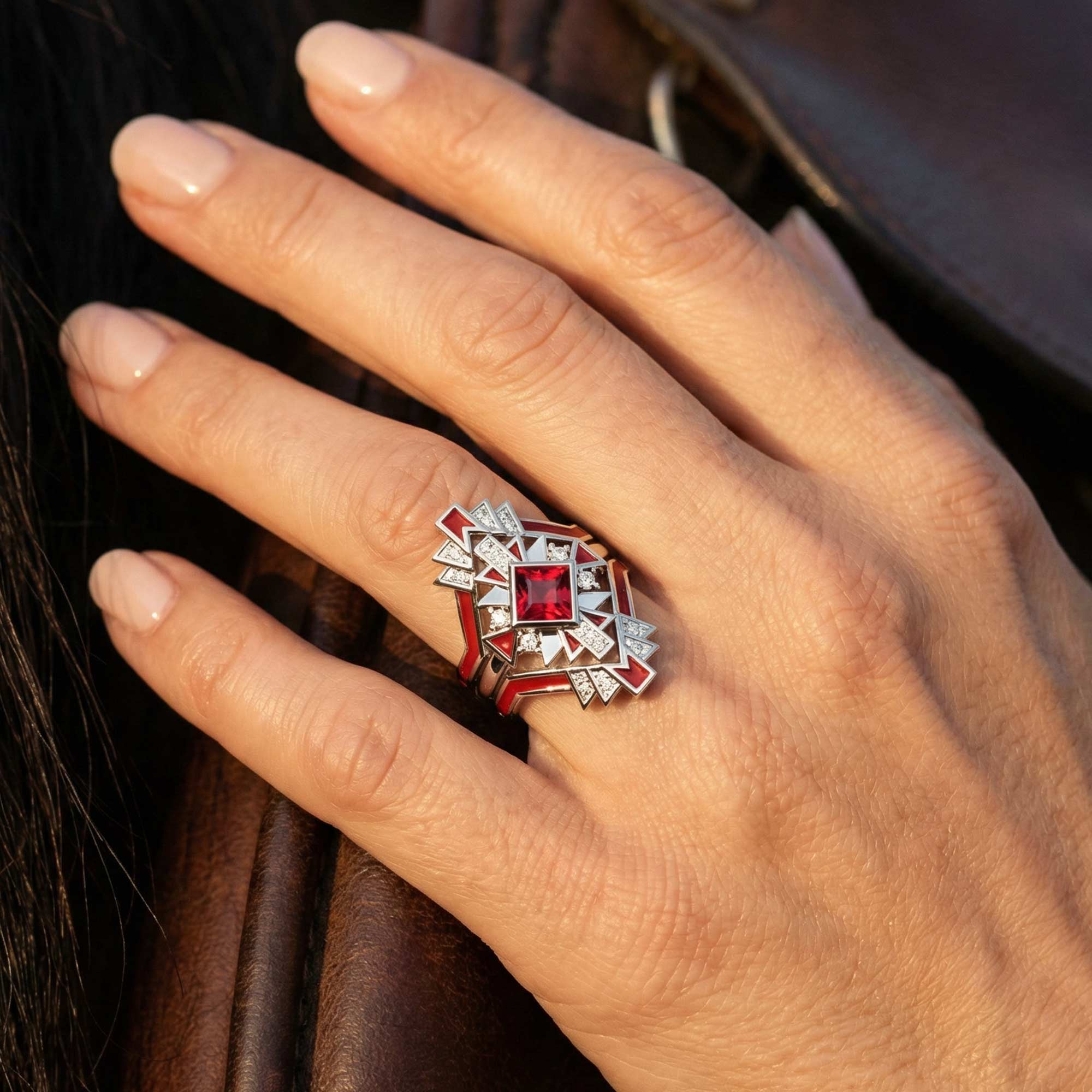 Chief's Crown Ring - Ruby