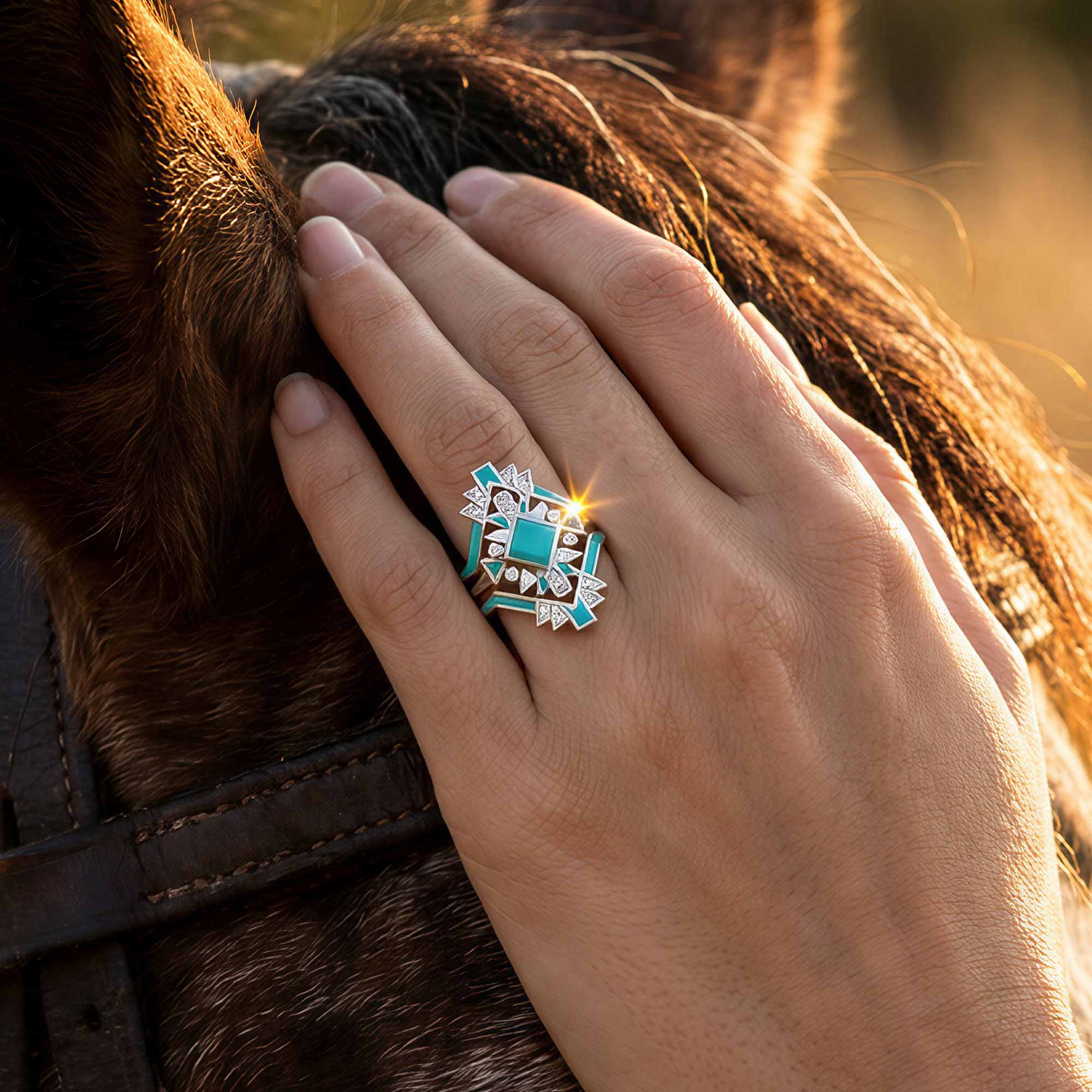 Chief's Crown Ring - Turquoise