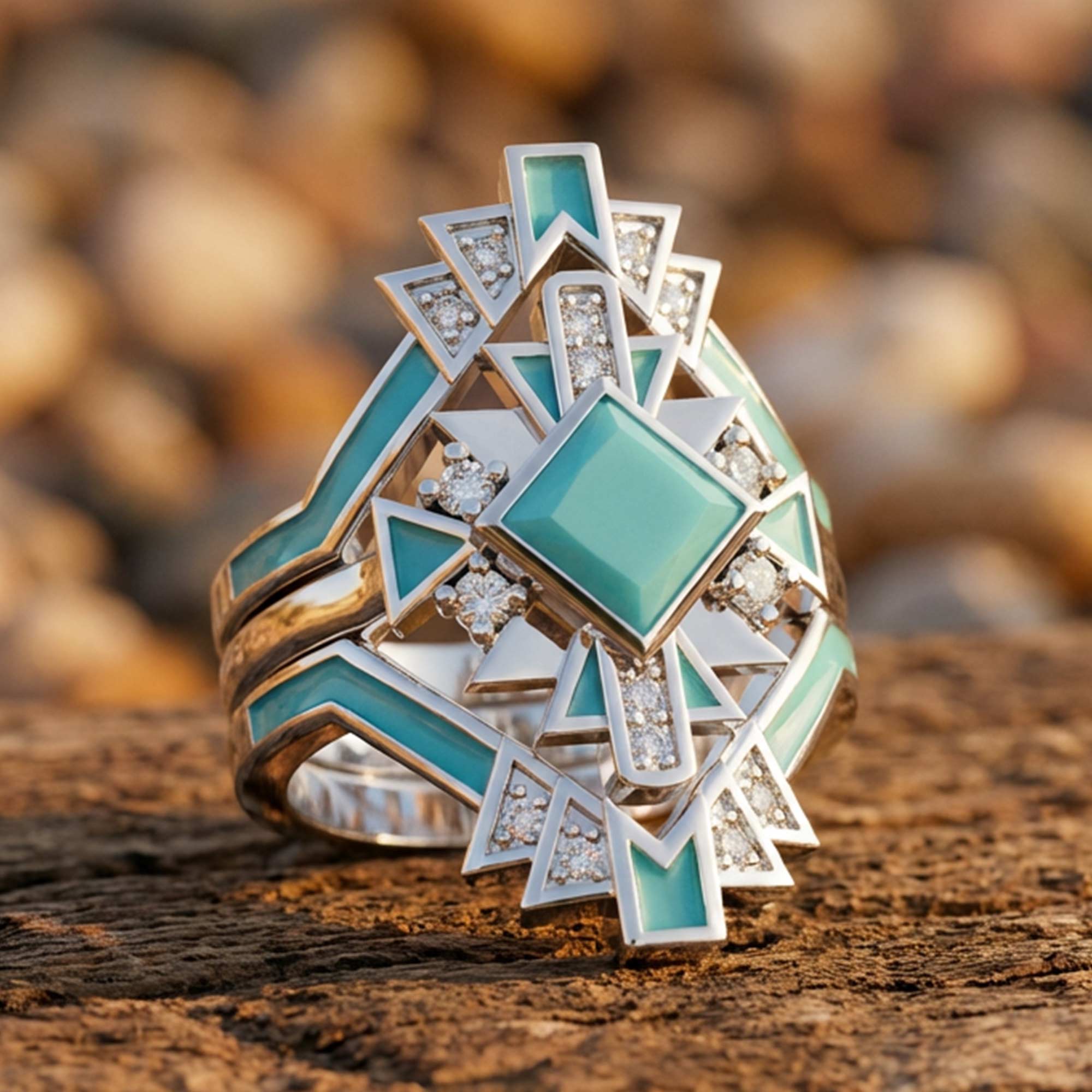 Chief's Crown Ring - Turquoise