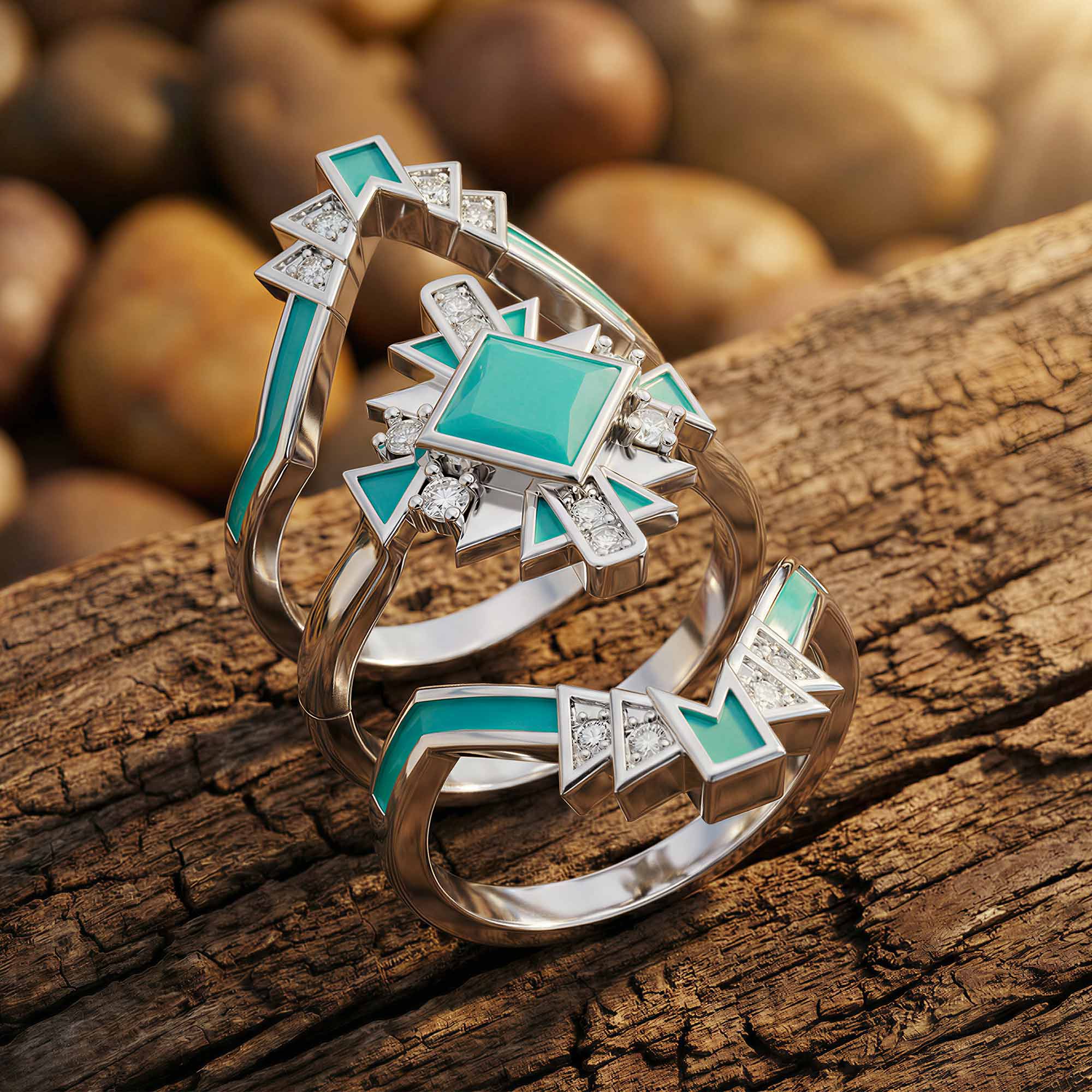 Chief's Crown Ring - Turquoise