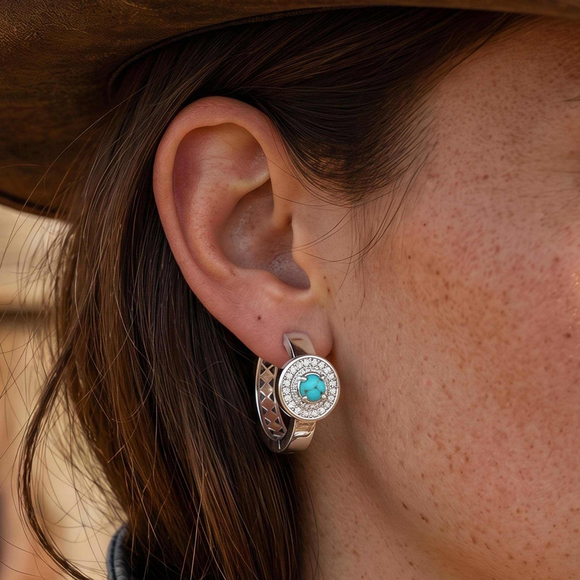 Competitive Spirit Earrings - Turquoise