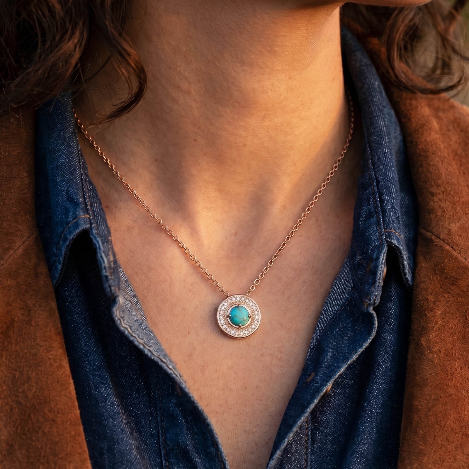 Competitive Spirit Necklace - Turquoise