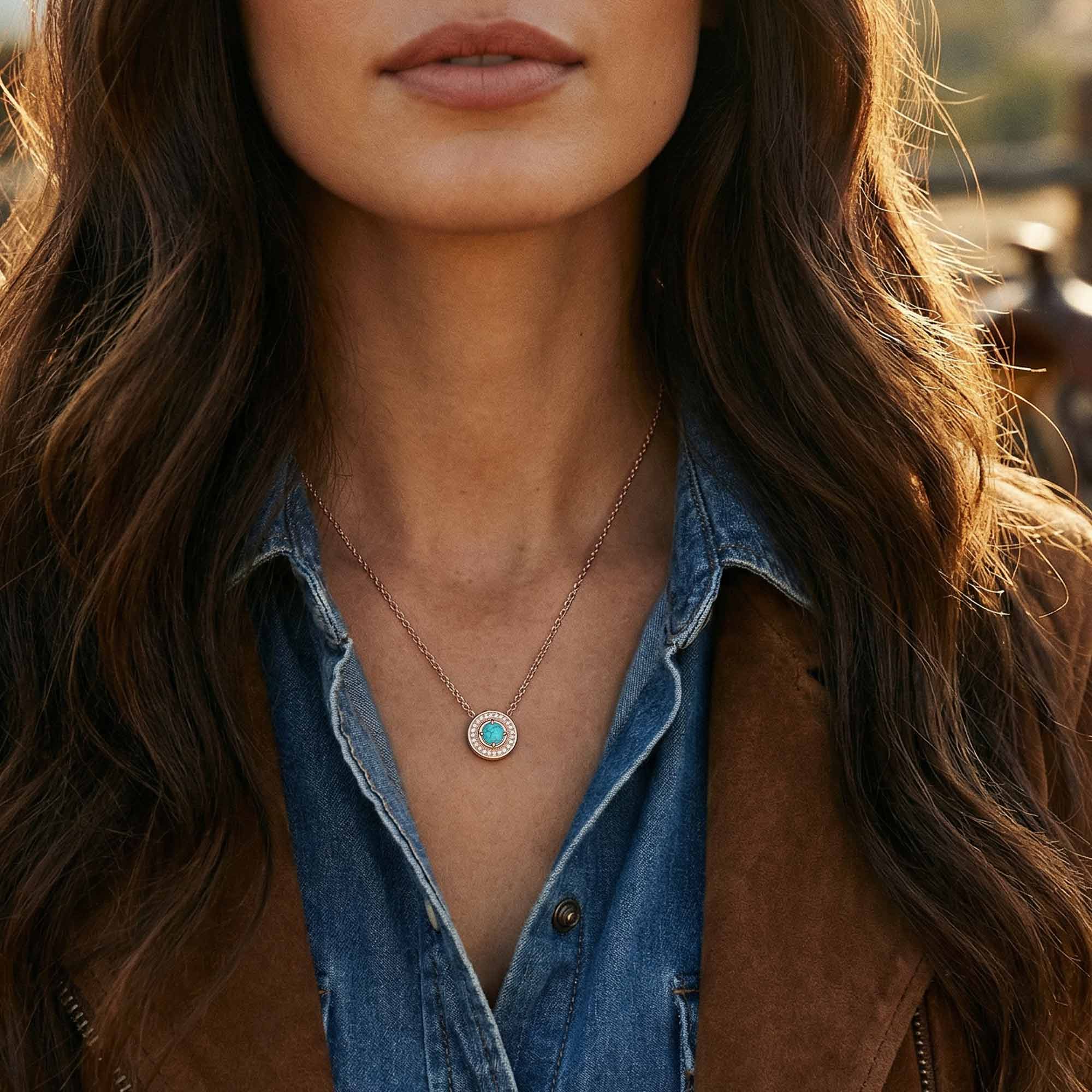 Competitive Spirit Necklace - Turquoise