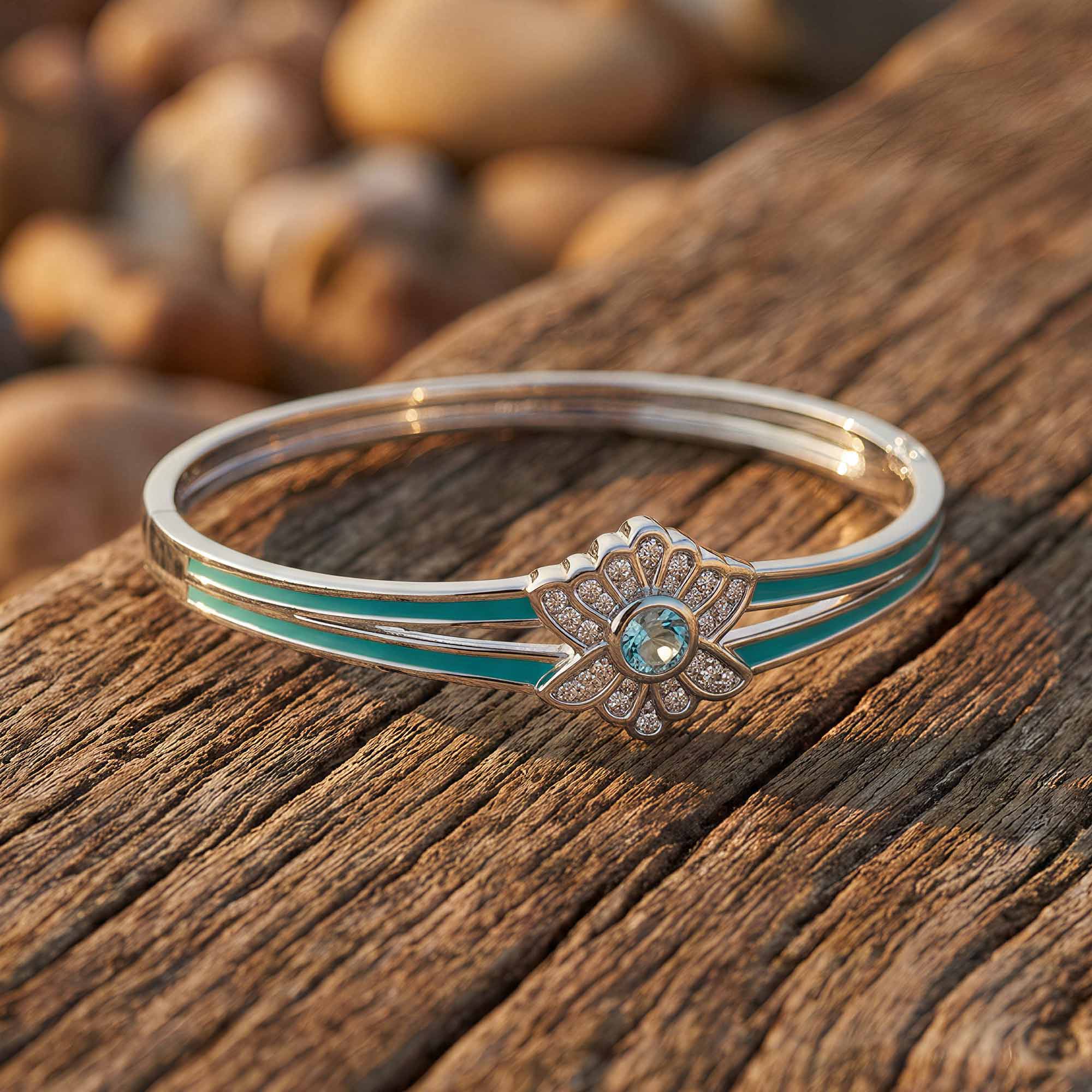 Desert Bloom Bracelet - Aquamarine