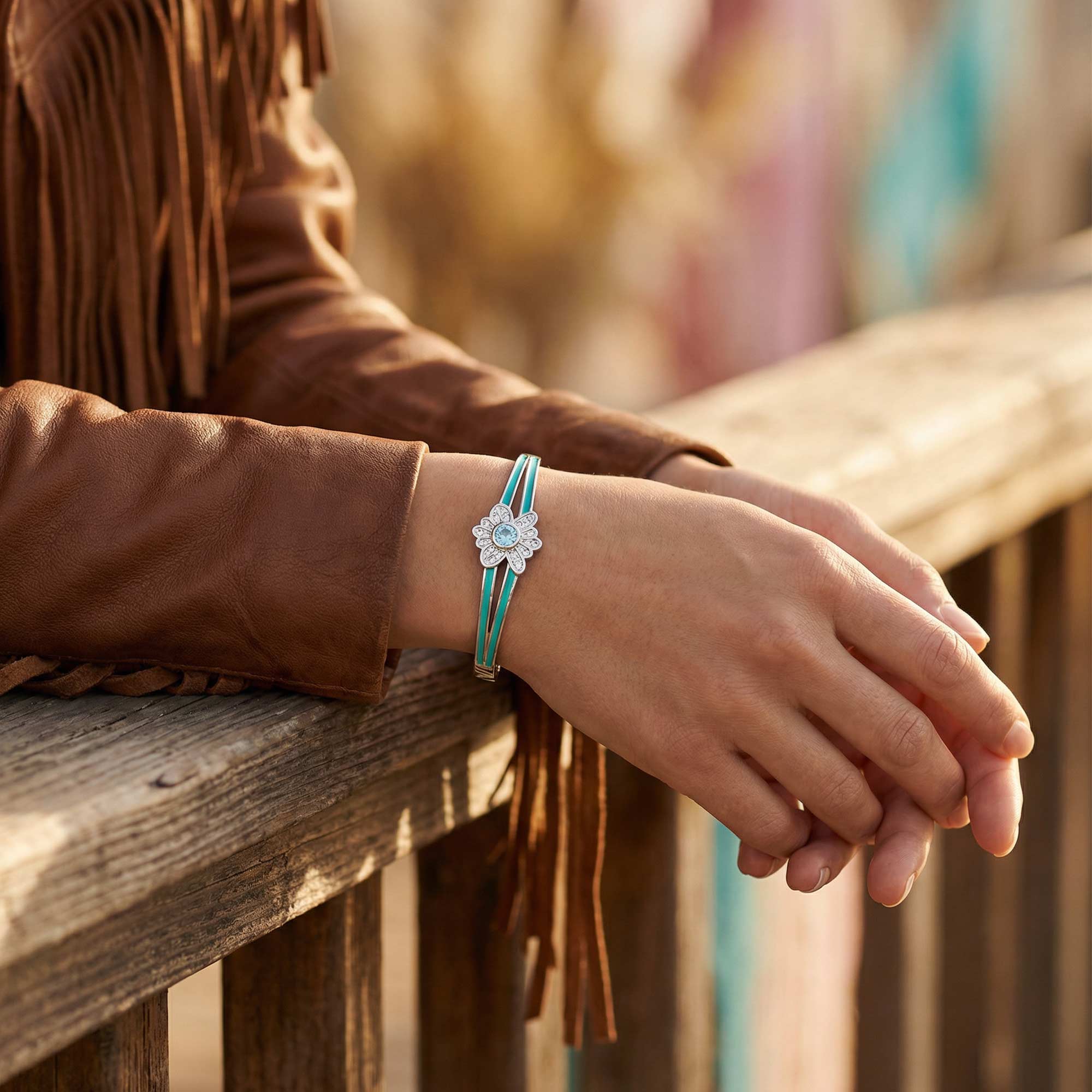 Desert Bloom Bracelet - Aquamarine