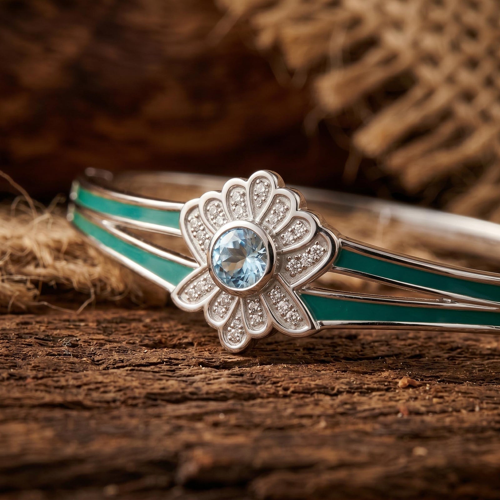 Desert Bloom Bracelet - Aquamarine