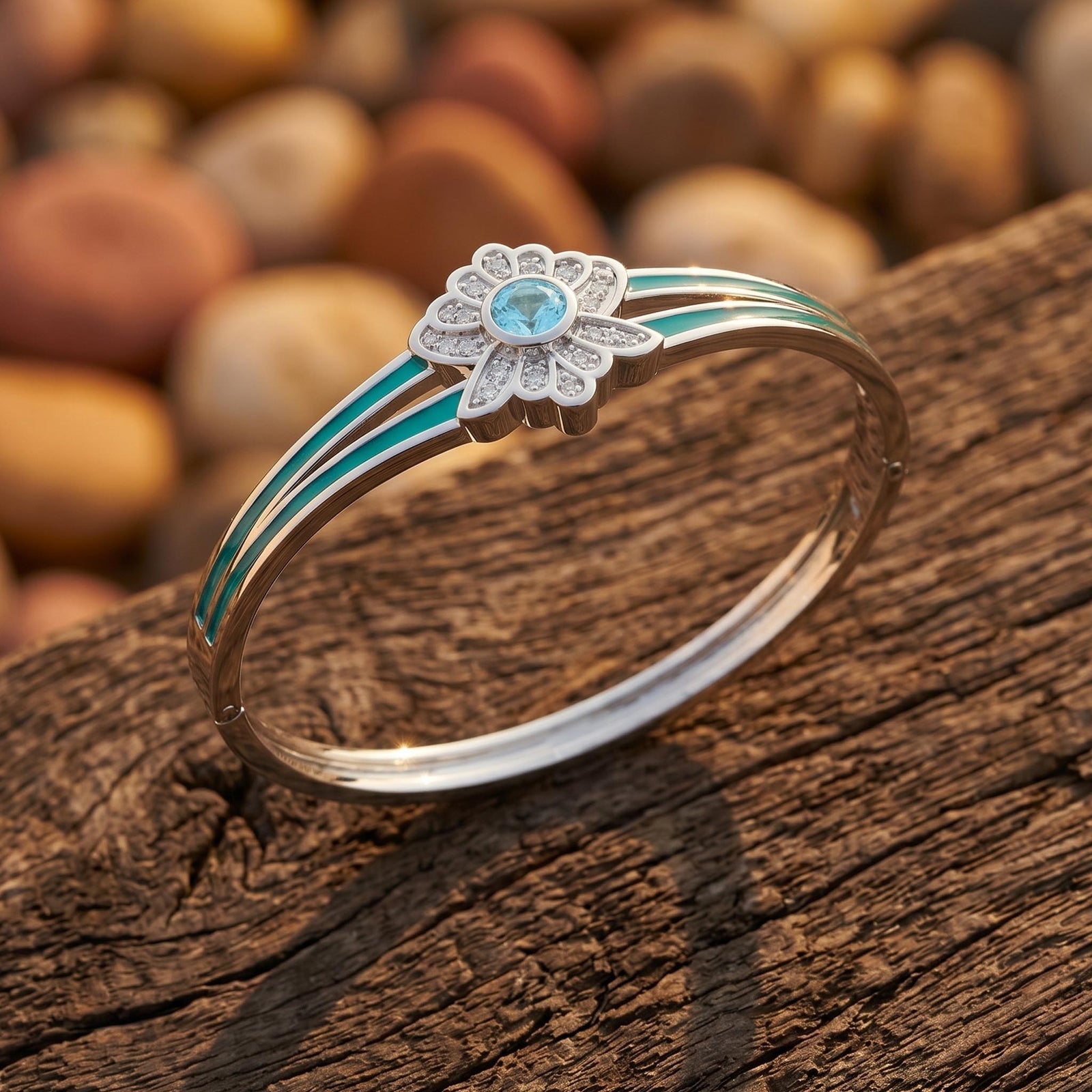 Desert Bloom Bracelet - Aquamarine