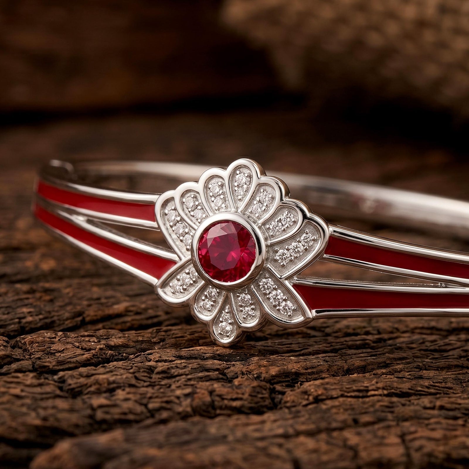 Desert Bloom Bracelet - Ruby