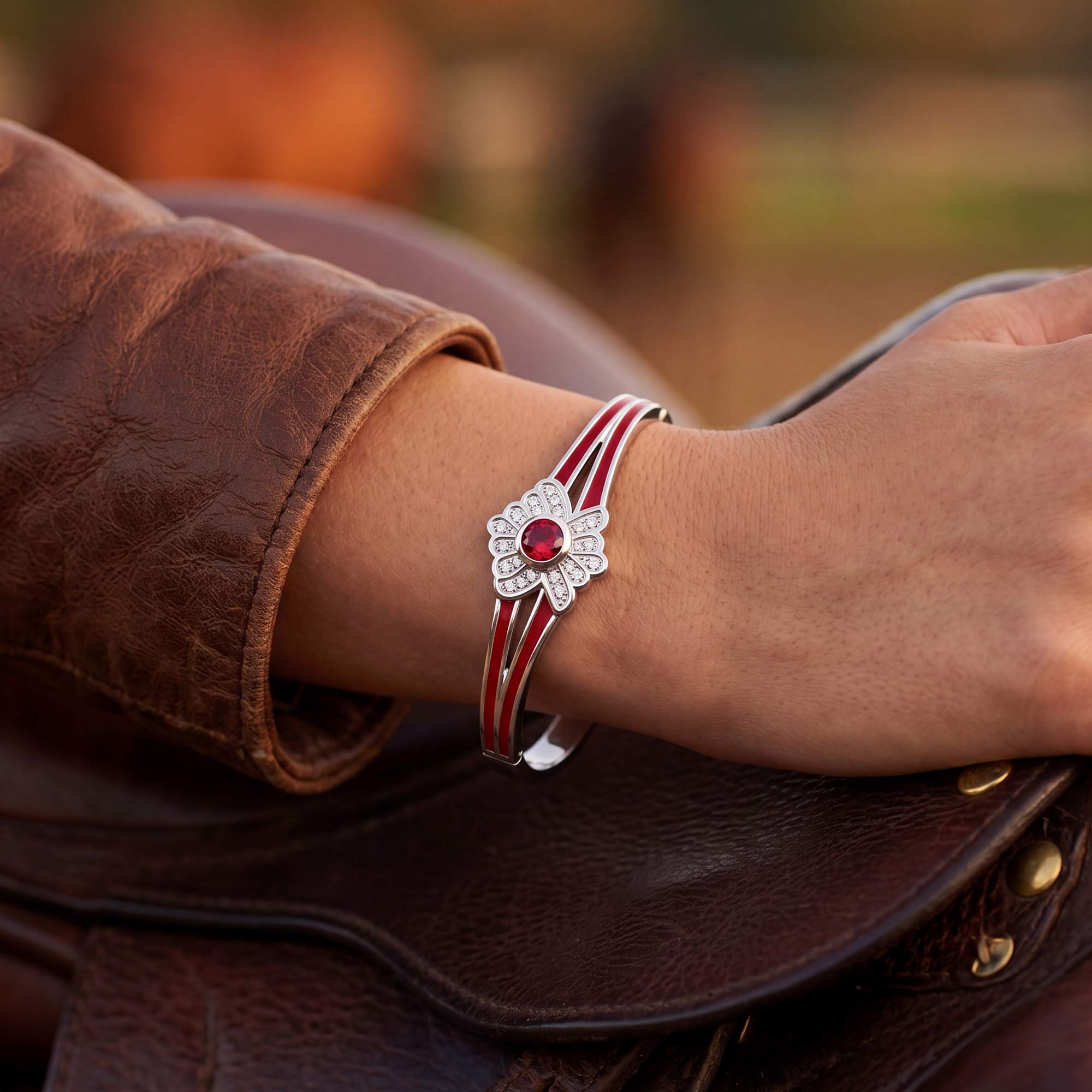Desert Bloom Bracelet - Ruby
