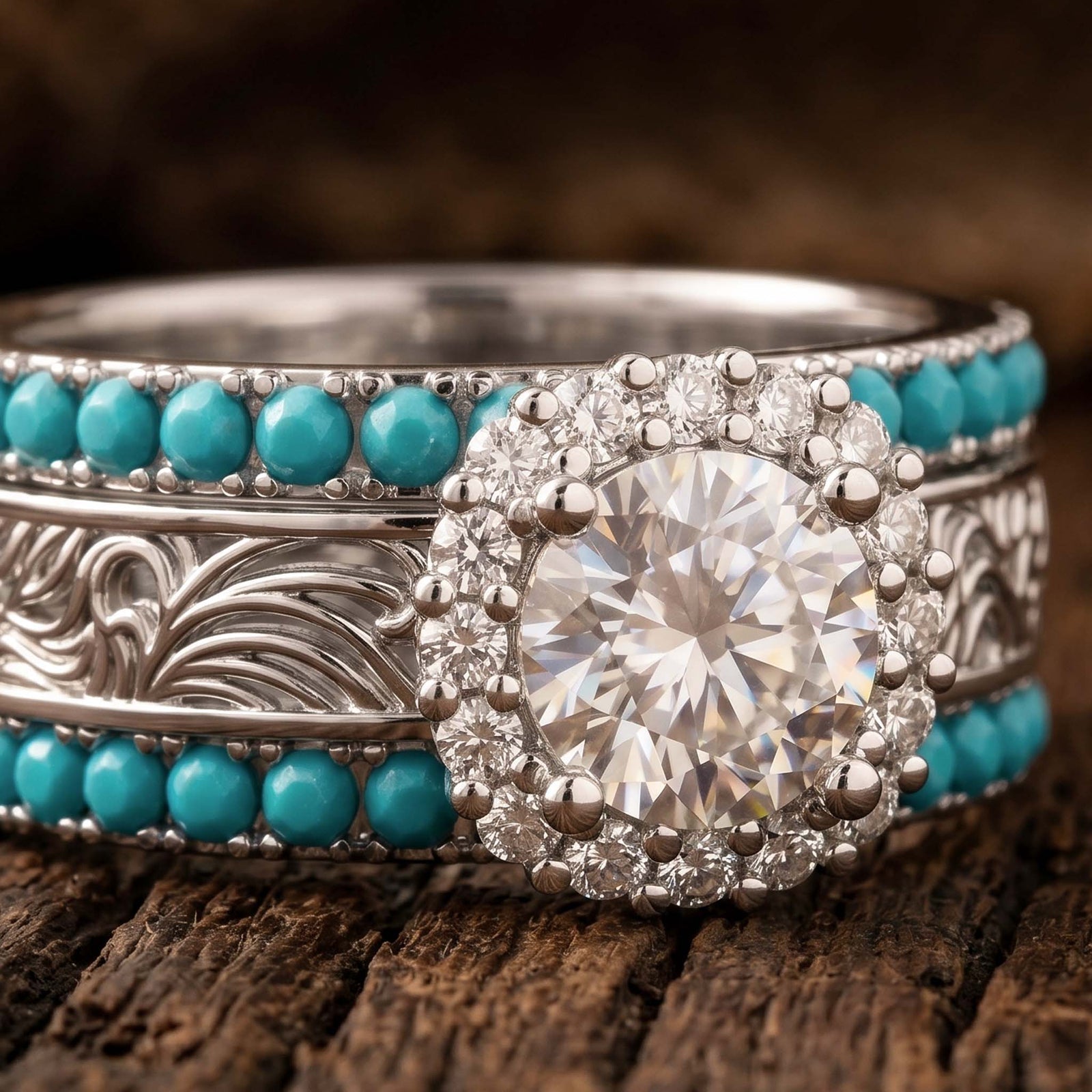 Desert Starpath Ring Set - Turquoise