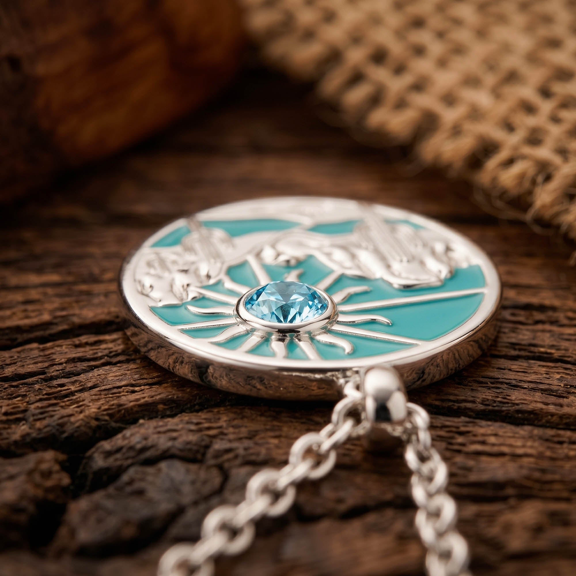 Desert Sunrise Necklace - Aquamarine