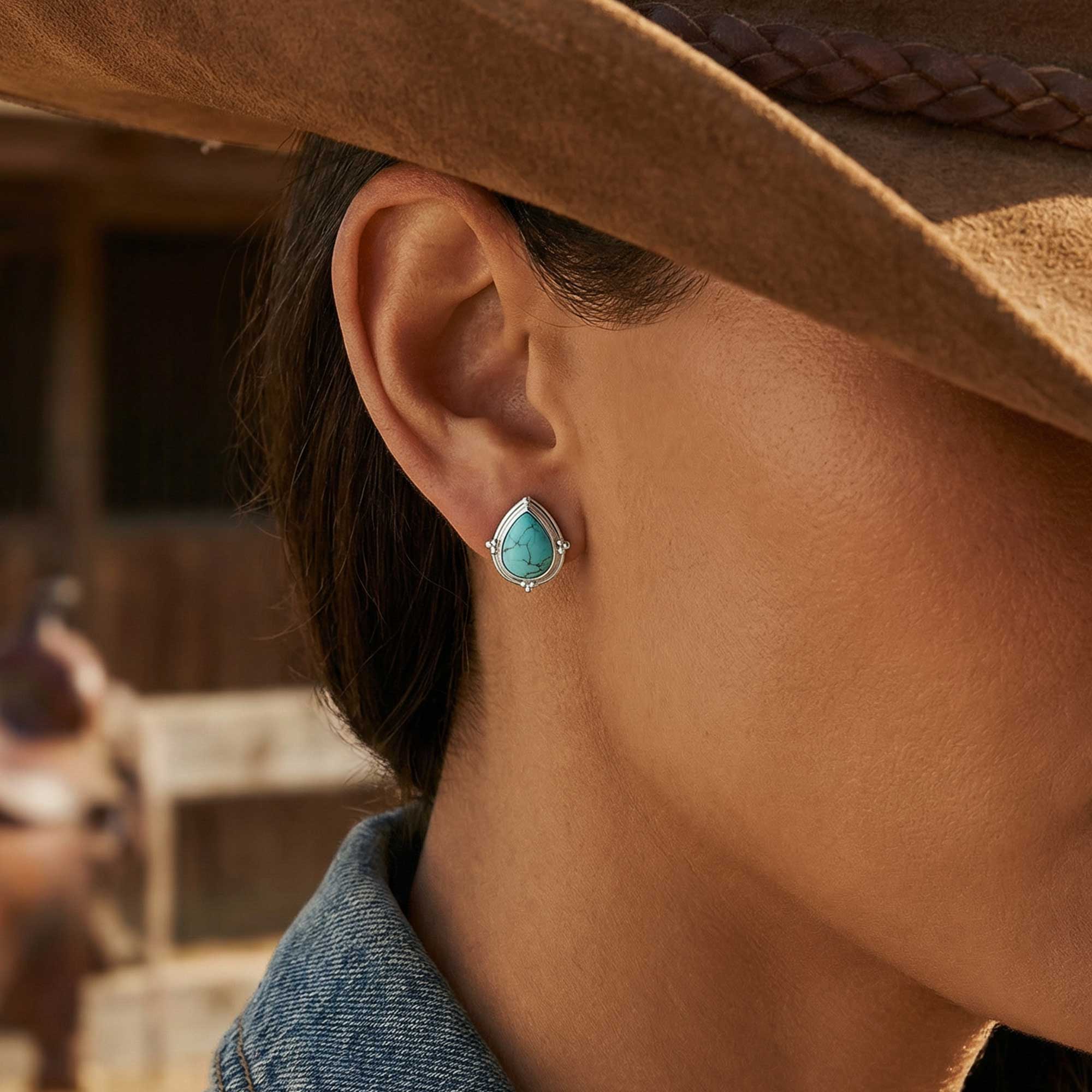 Desert Tears Earrings - Turquoise