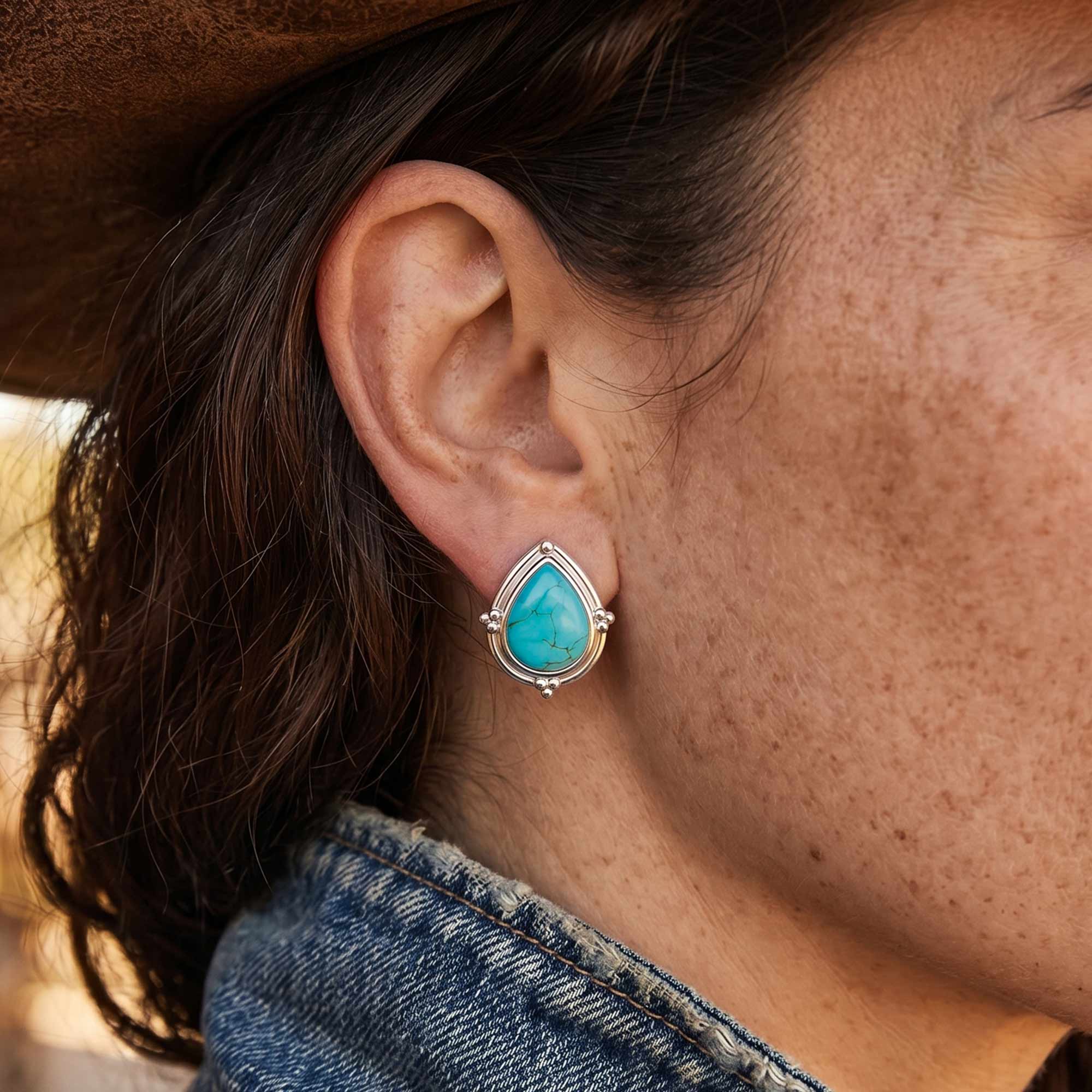 Desert Tears Earrings - Turquoise