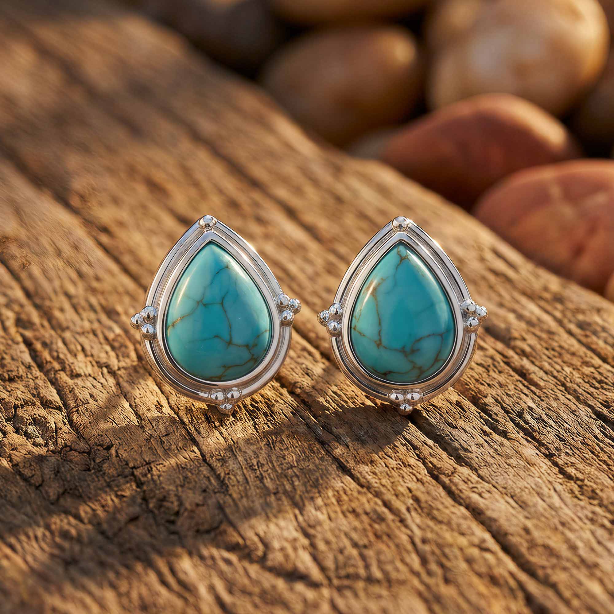 Desert Tears Earrings - Turquoise
