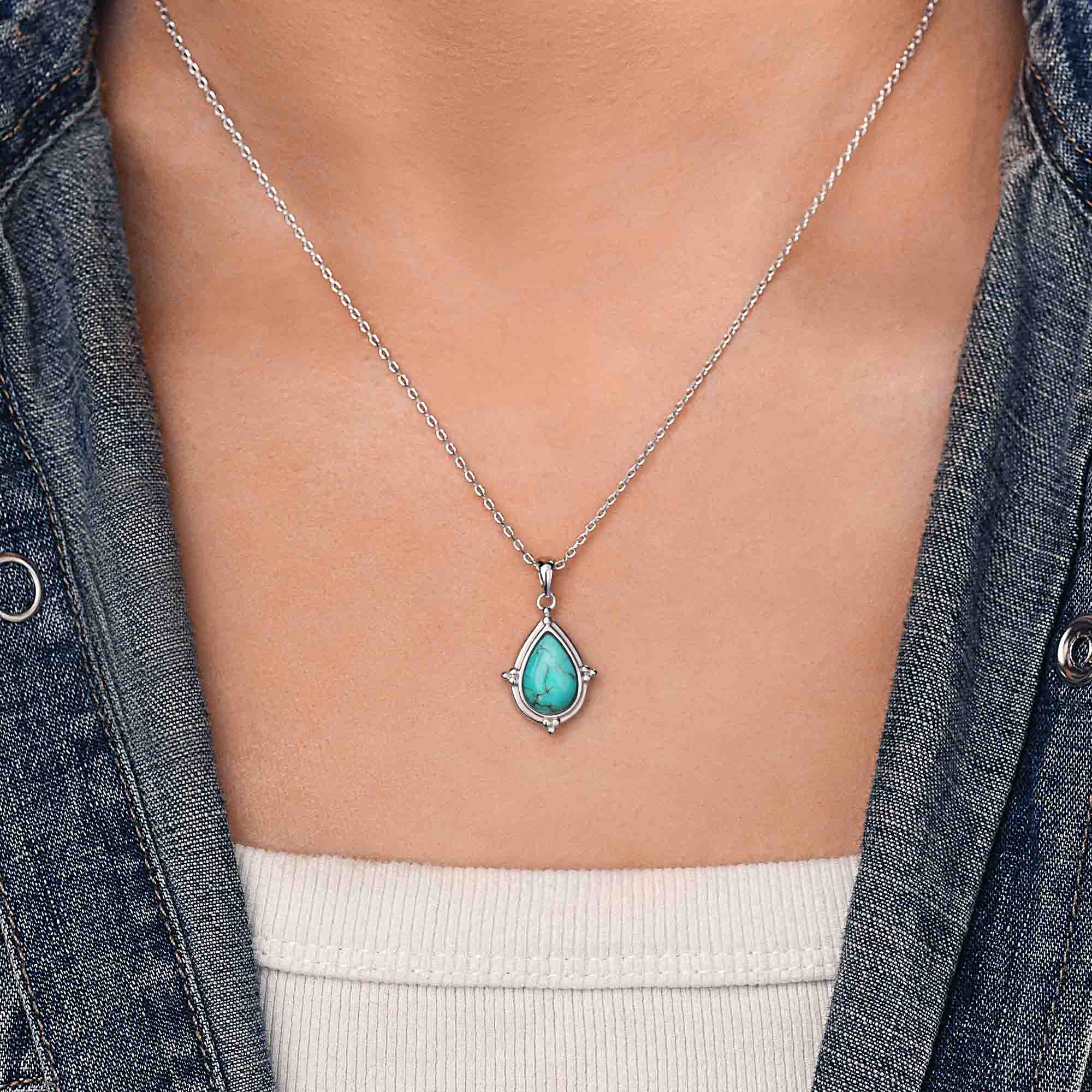 Desert Tears Necklace - Turquoise