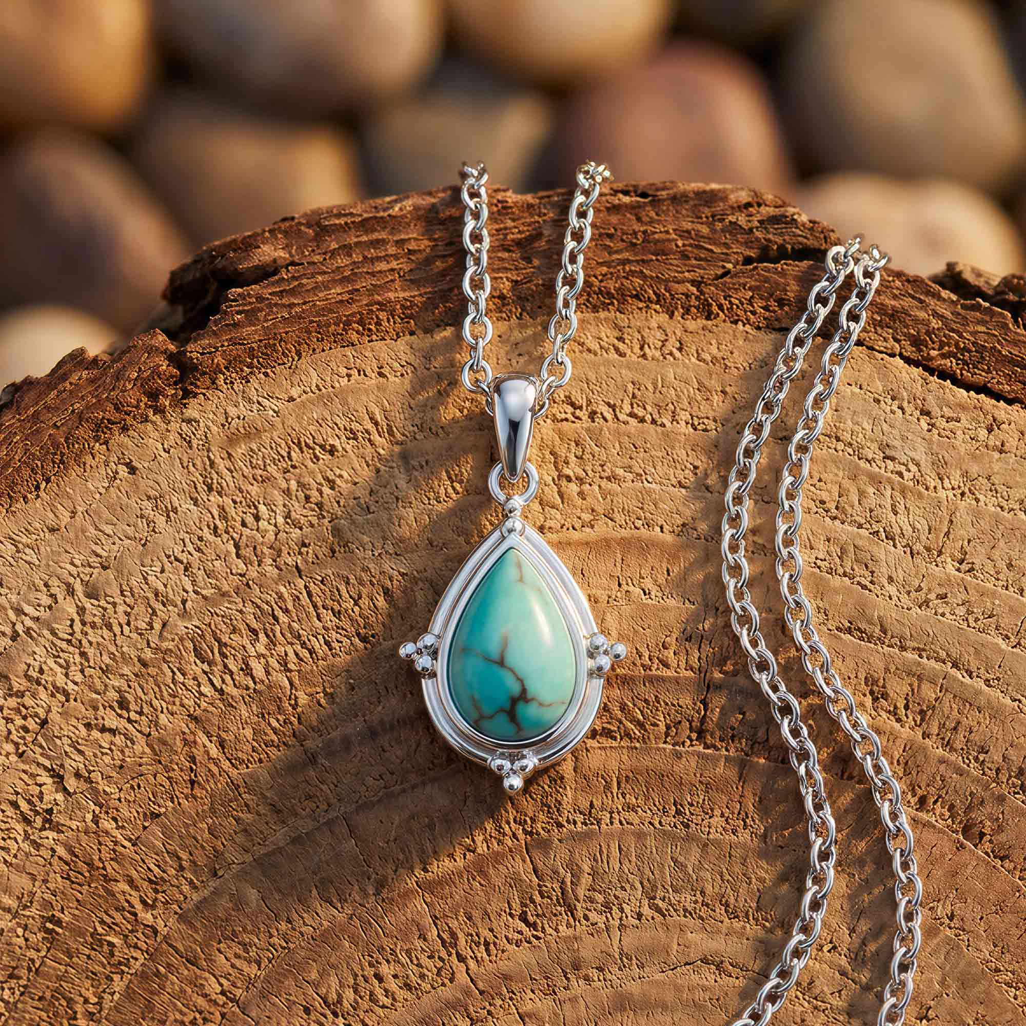 Desert Tears Necklace - Turquoise