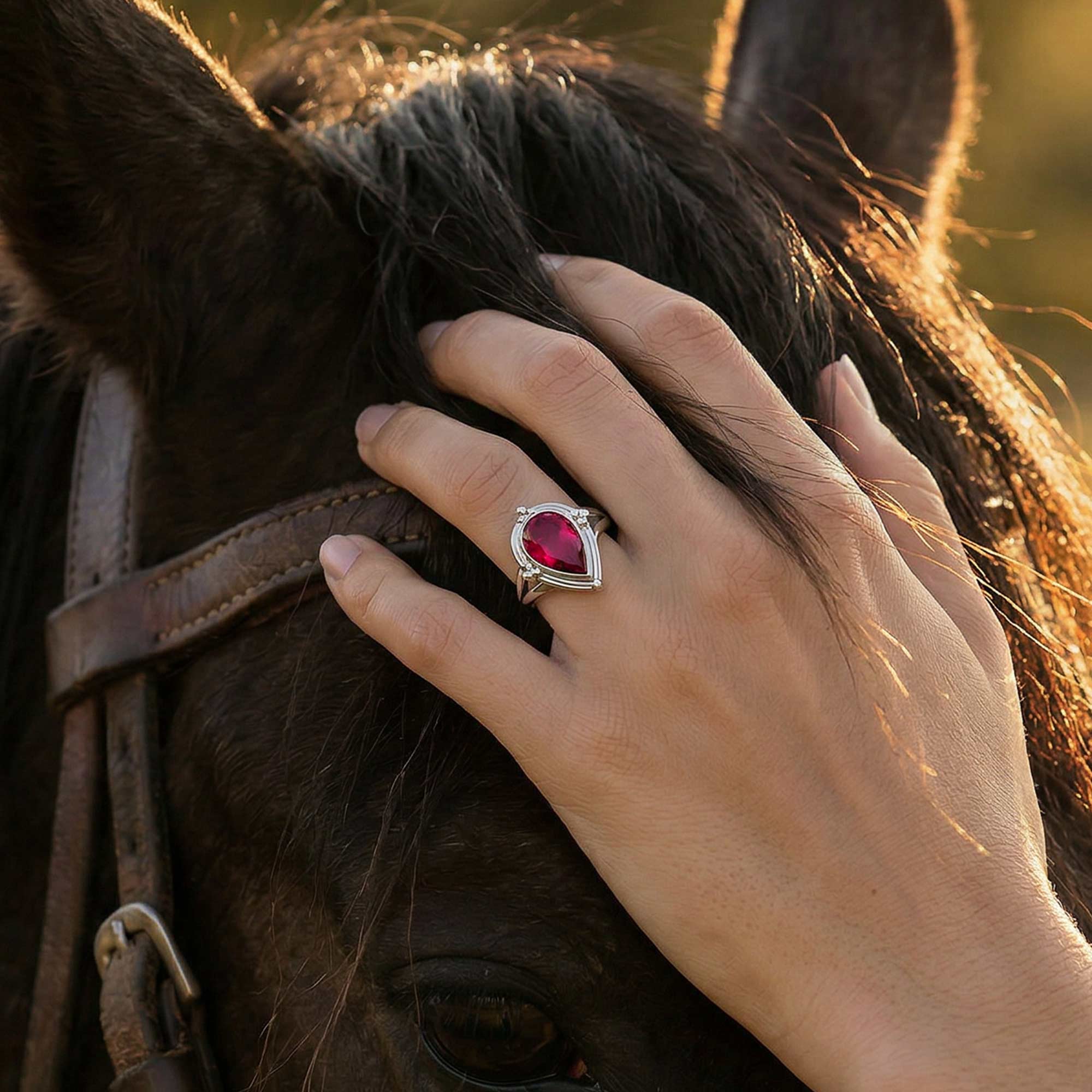 Desert Tears Ring - Ruby