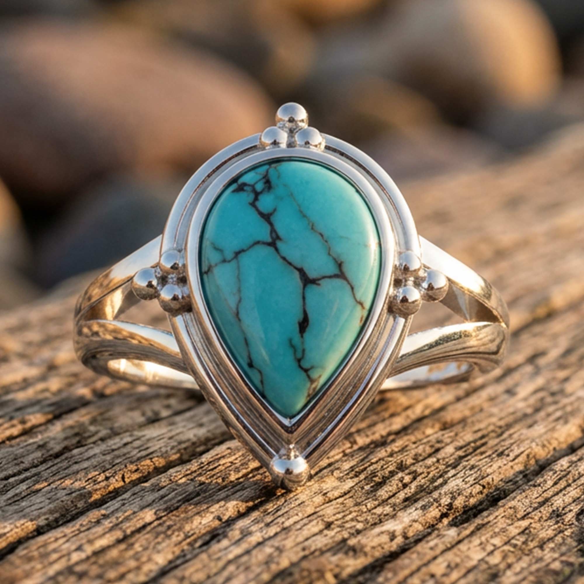 Desert Tears Ring - Turquoise