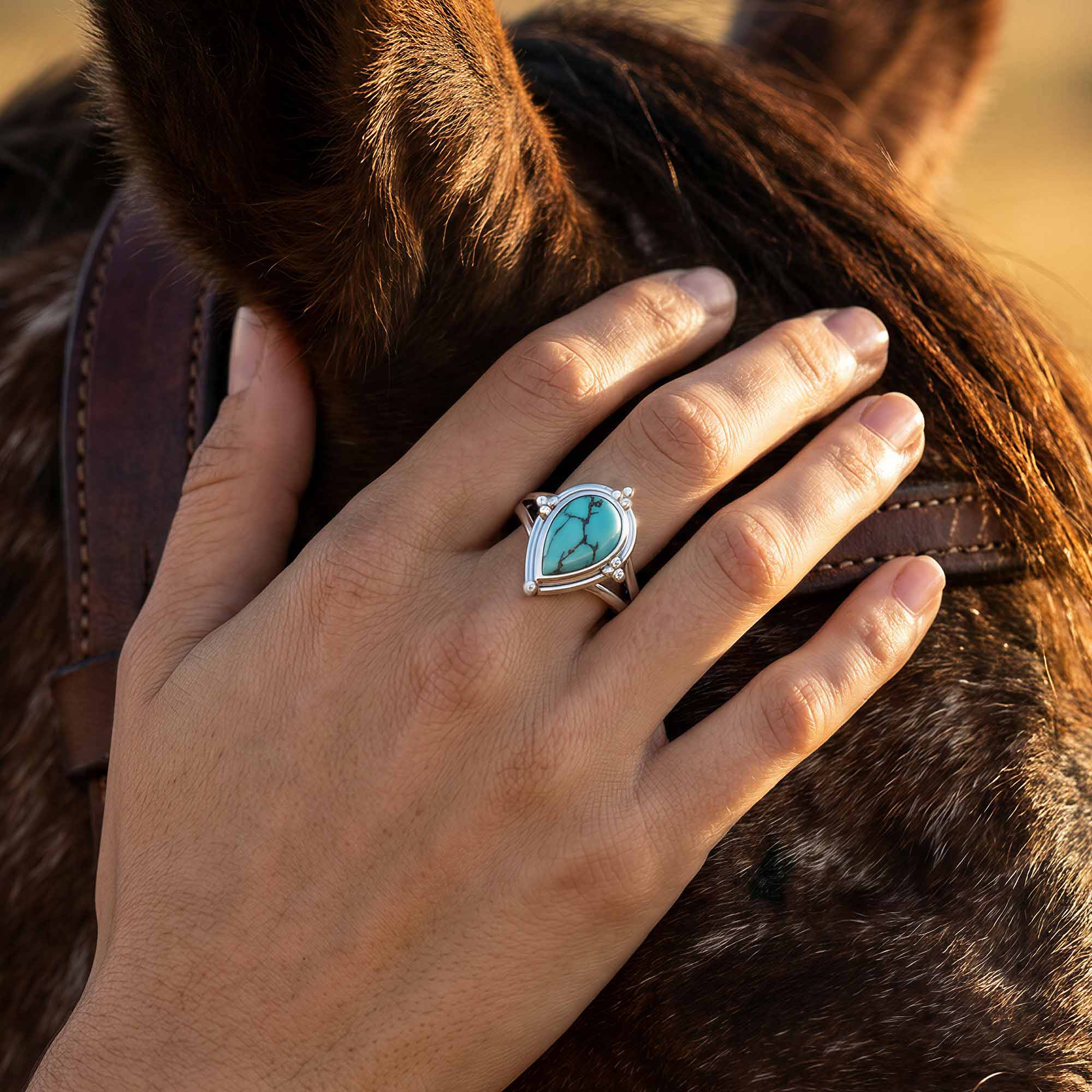 Desert Tears Ring - Turquoise