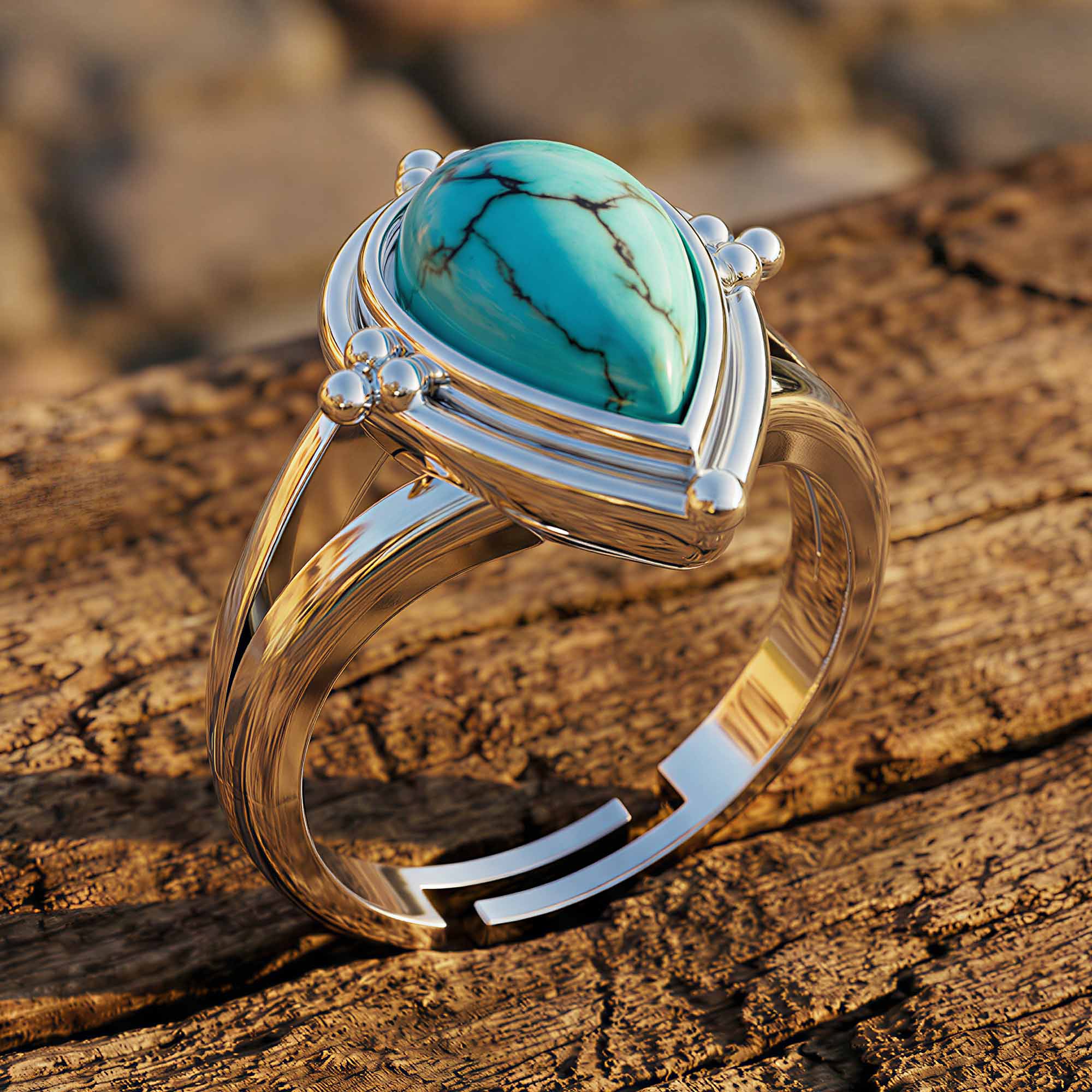 Desert Tears Ring - Turquoise