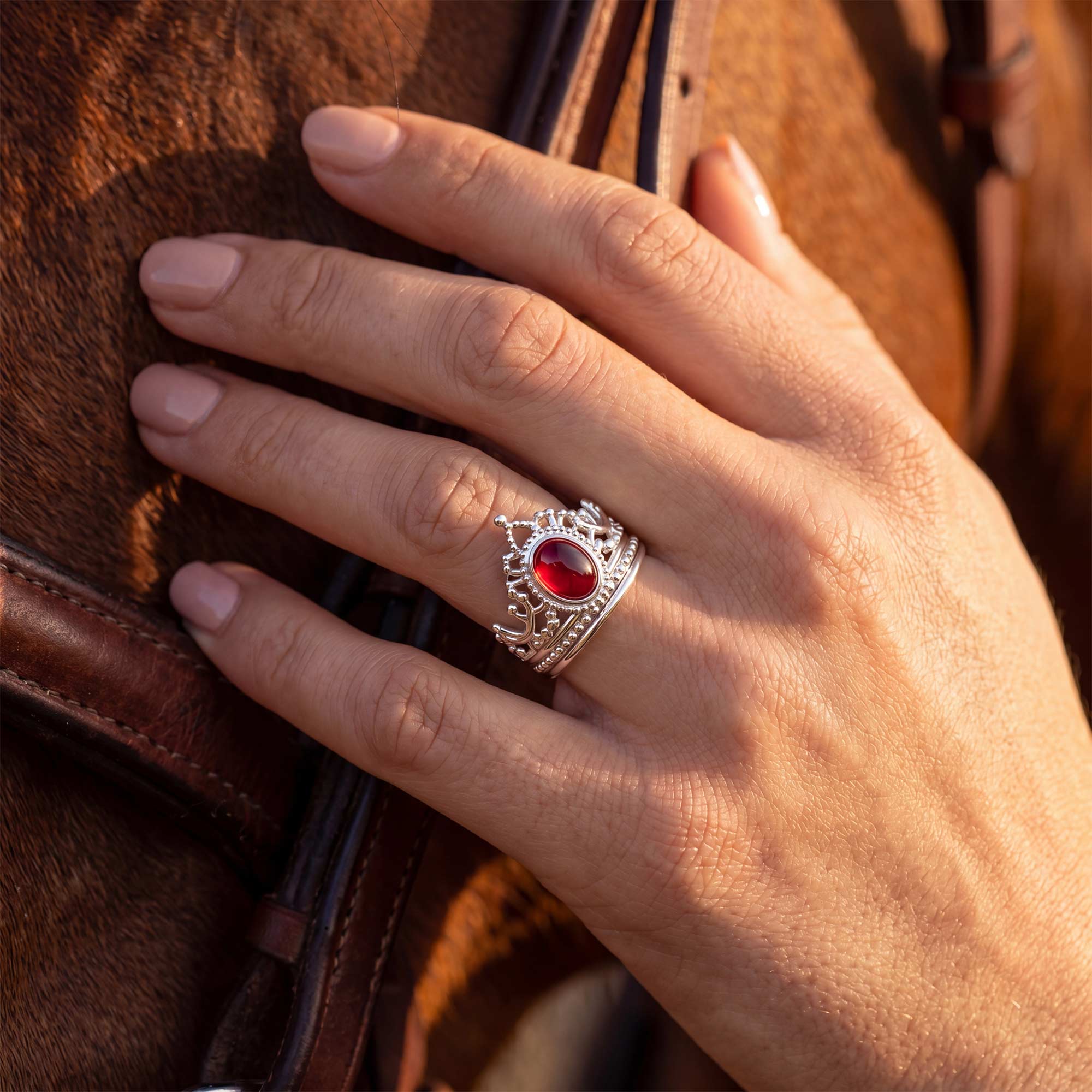 Dustland Crown Ring - Ruby